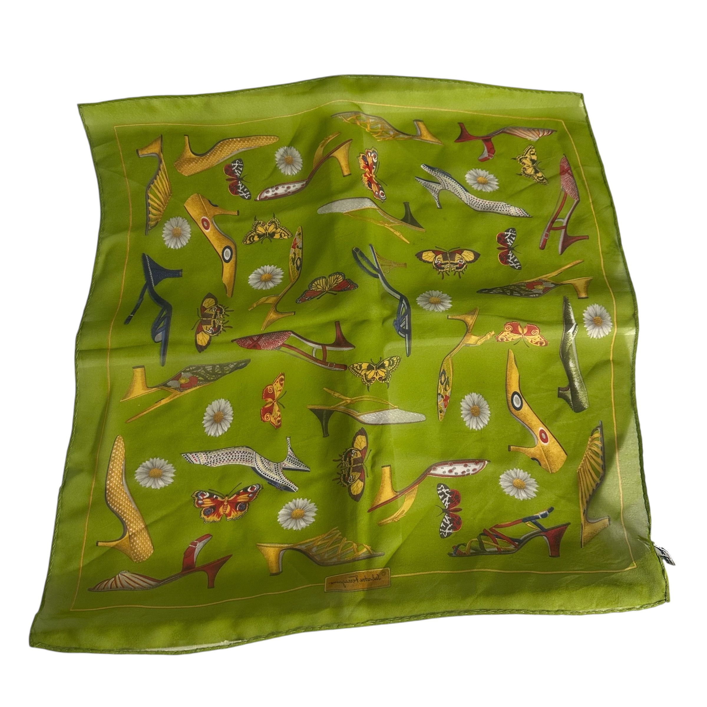 Salvatore Ferragamo × Silk Laundry 🔥RARE🔥Salvatore Ferragamo Silk Neckerchief Scarf Headband Size ONE SIZE - 1 Thumbnail