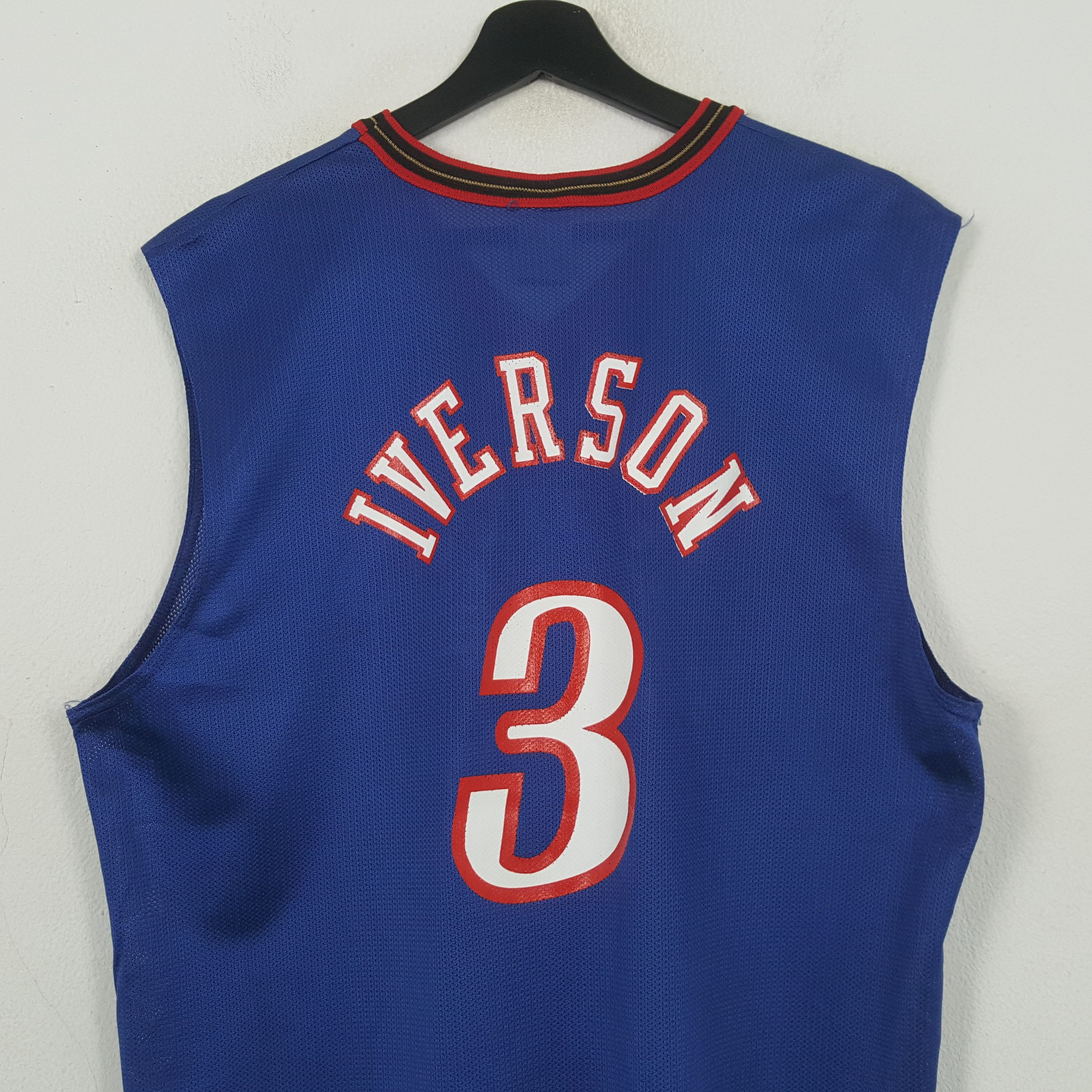 Champion Iverson Sixers NBA Basketball Jersey RR5 Size US L / EU 52-54 / 3 - 4 Thumbnail