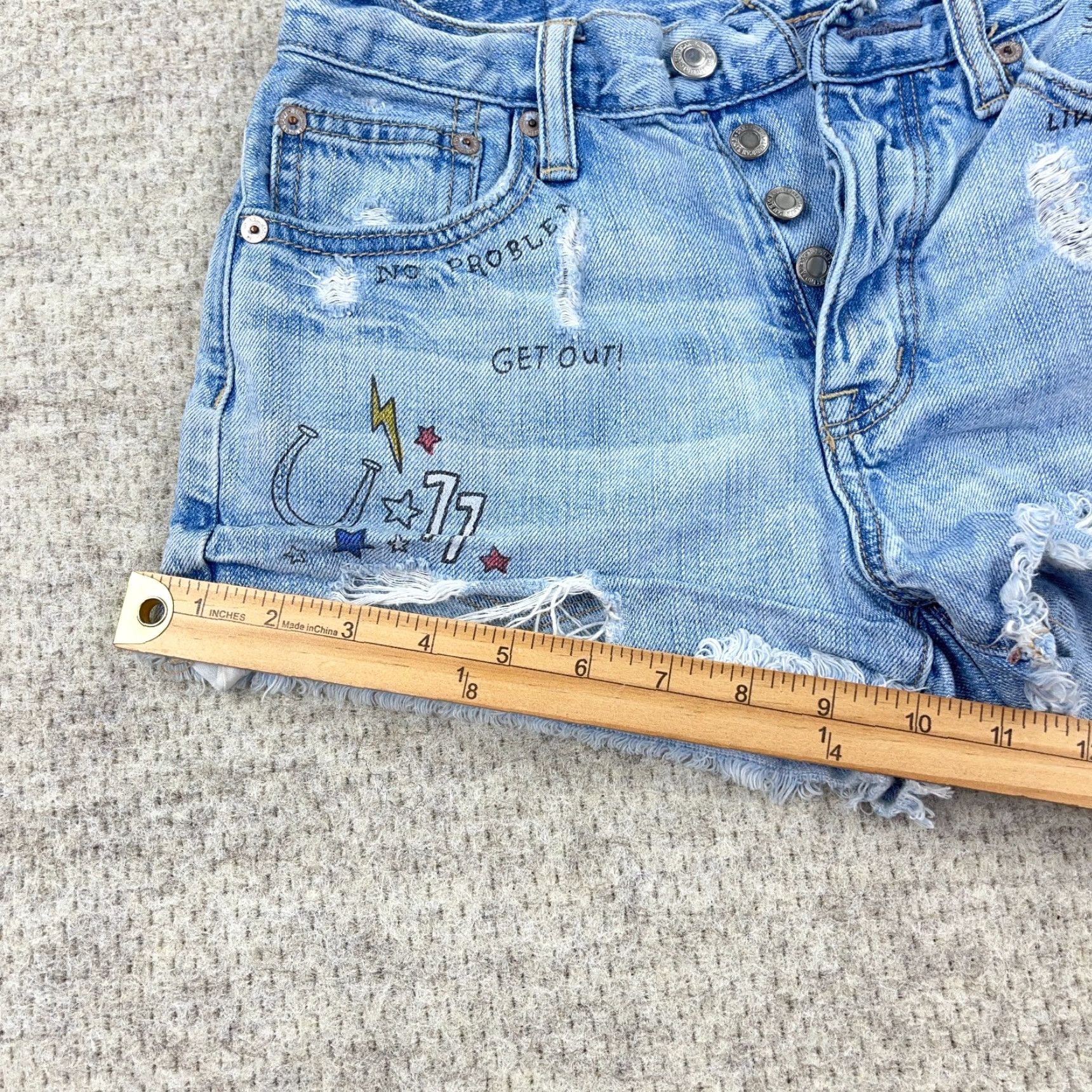 American Eagle Outfitters American Eagle Outfitters Shirts Women Vintage High Rise Button Fly School Drawing Art Modern Classic Size XS / US 0-2 / IT 36-38 - 7 Thumbnail