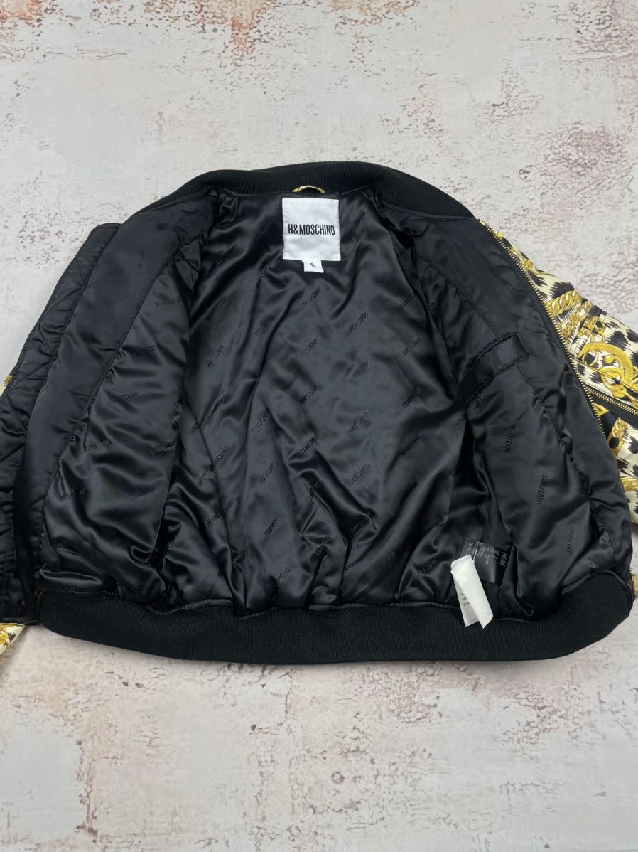 H&M × Moschino H&M x Moschino S Women’s Gold Pantera Bomber Jacket eg Size S / US 4 / IT 40 - 3 Thumbnail