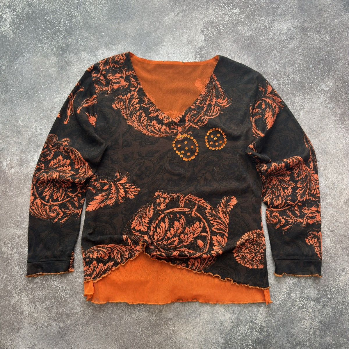 20471120 × Japanese Brand Mesh Details Avant Garde Blouse Inspired Jean Paul Gaultier Size M / US 6-8 / IT 42-44 - 1 Thumbnail