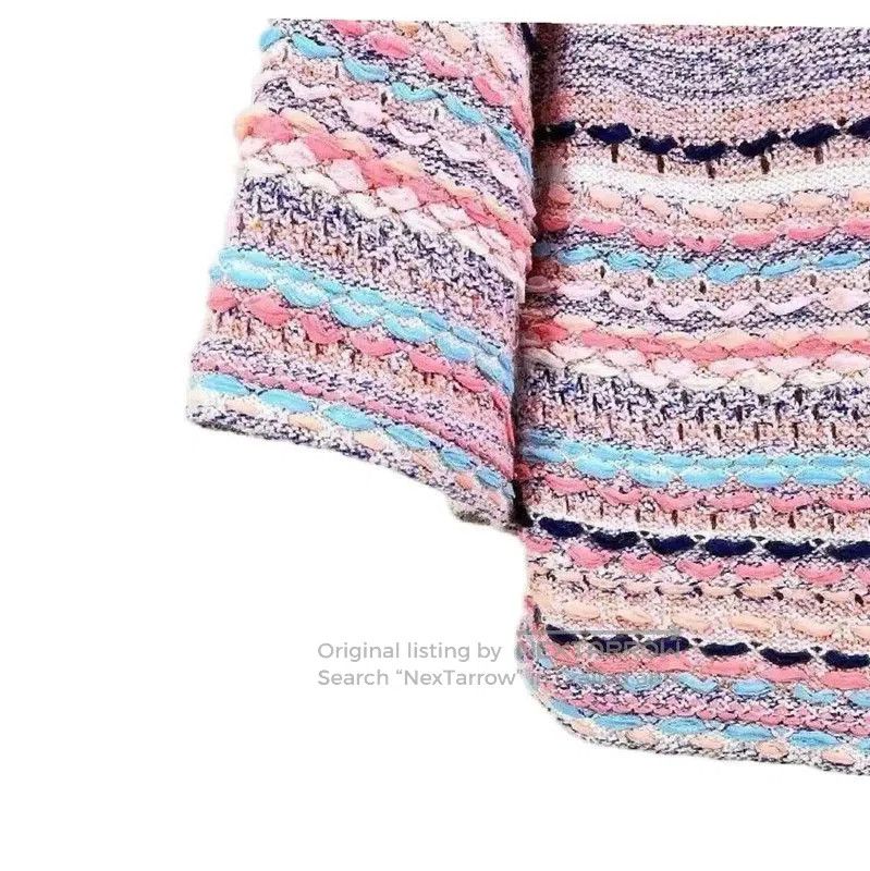 Chanel Chanel Multicolor Silk Short Sleeve Top . Size S / US 4 / IT 40 - 6 Thumbnail