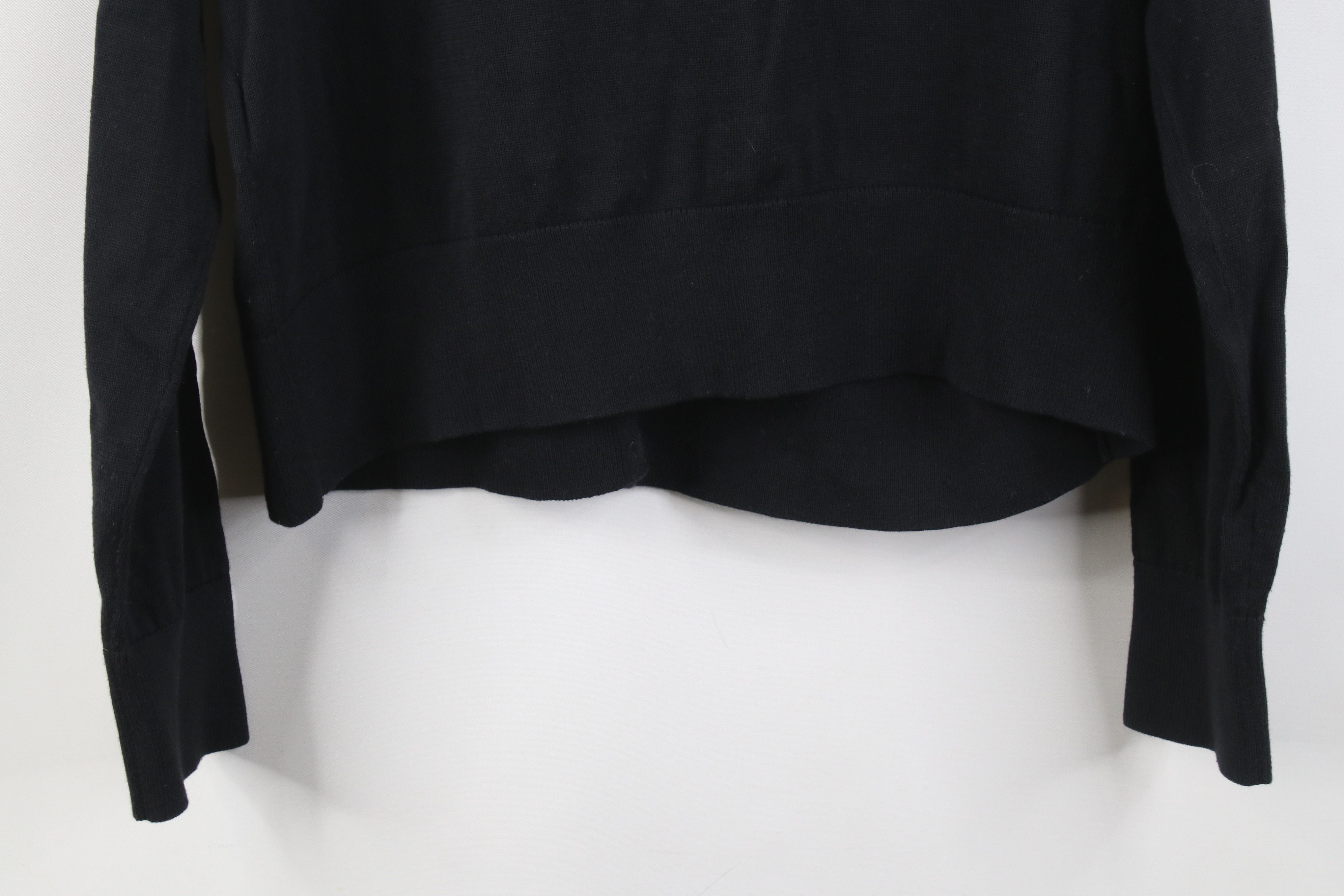 Lands' End Y2K Lands End Supima Cotton Knit Fox Cardigan Sweater Black Size L / US 10 / IT 46 - 12 Thumbnail