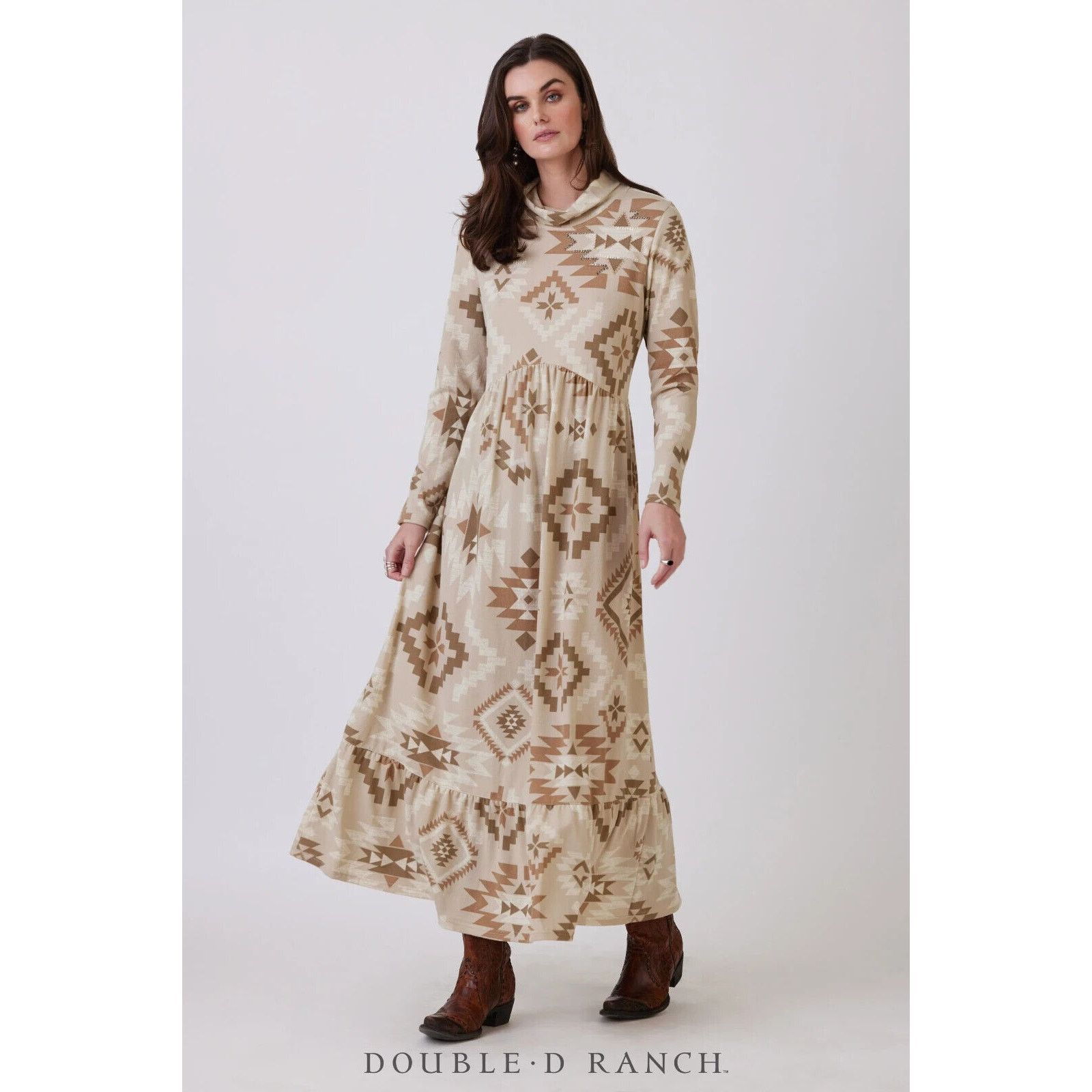Double D Ranch Double D Ranch Mesa Sunrise Dress Long XL NWT SW Beaded Tan Size XL / US 12-14 / IT 48-50 - 9 Thumbnail