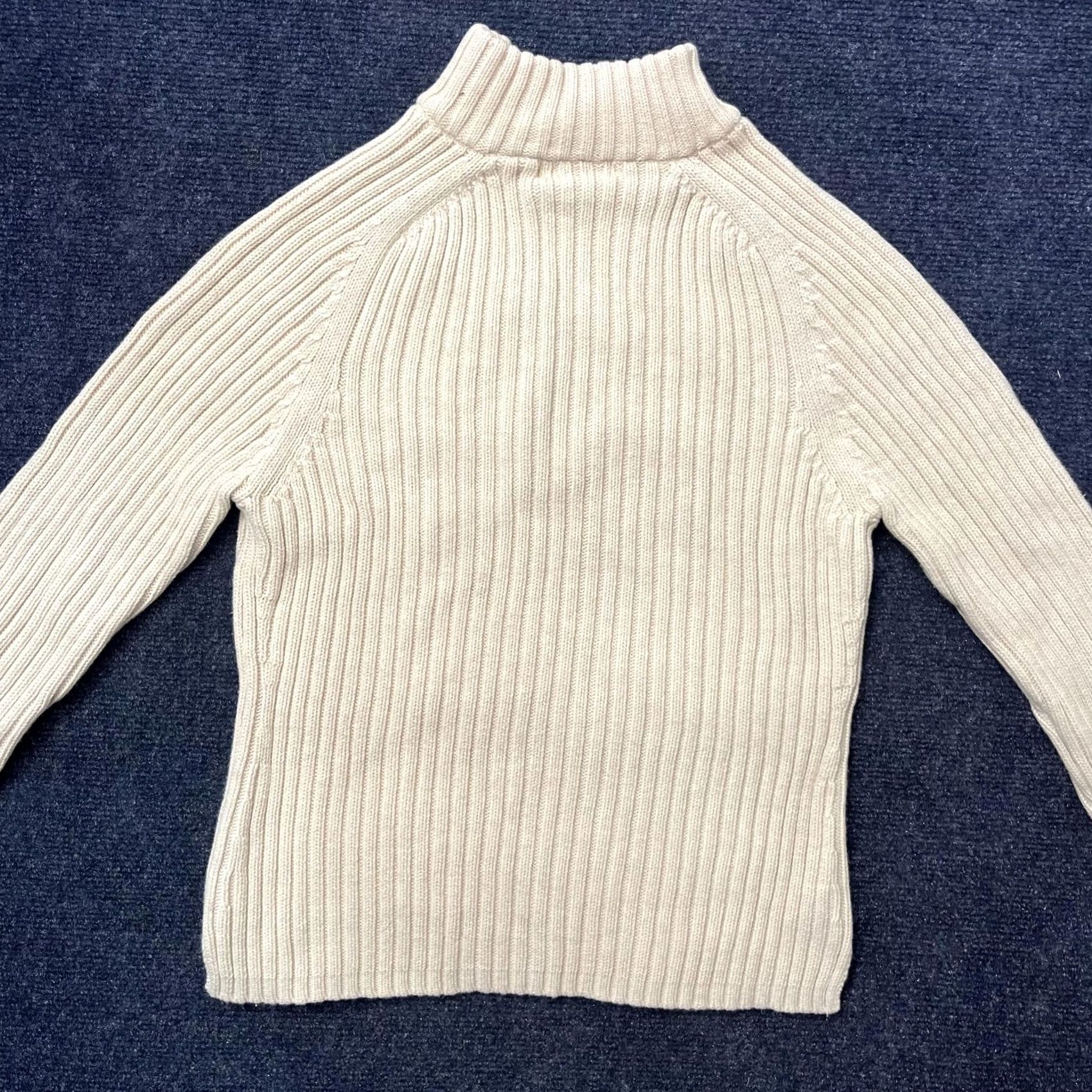 Vintage VINTAGE Jeanne Pierre Sweater Womens M White 1/4 Zip Mock Neck Knit Shirt Pullover Casual Knitwear Size M / US 6-8 / IT 42-44 - 4 Thumbnail