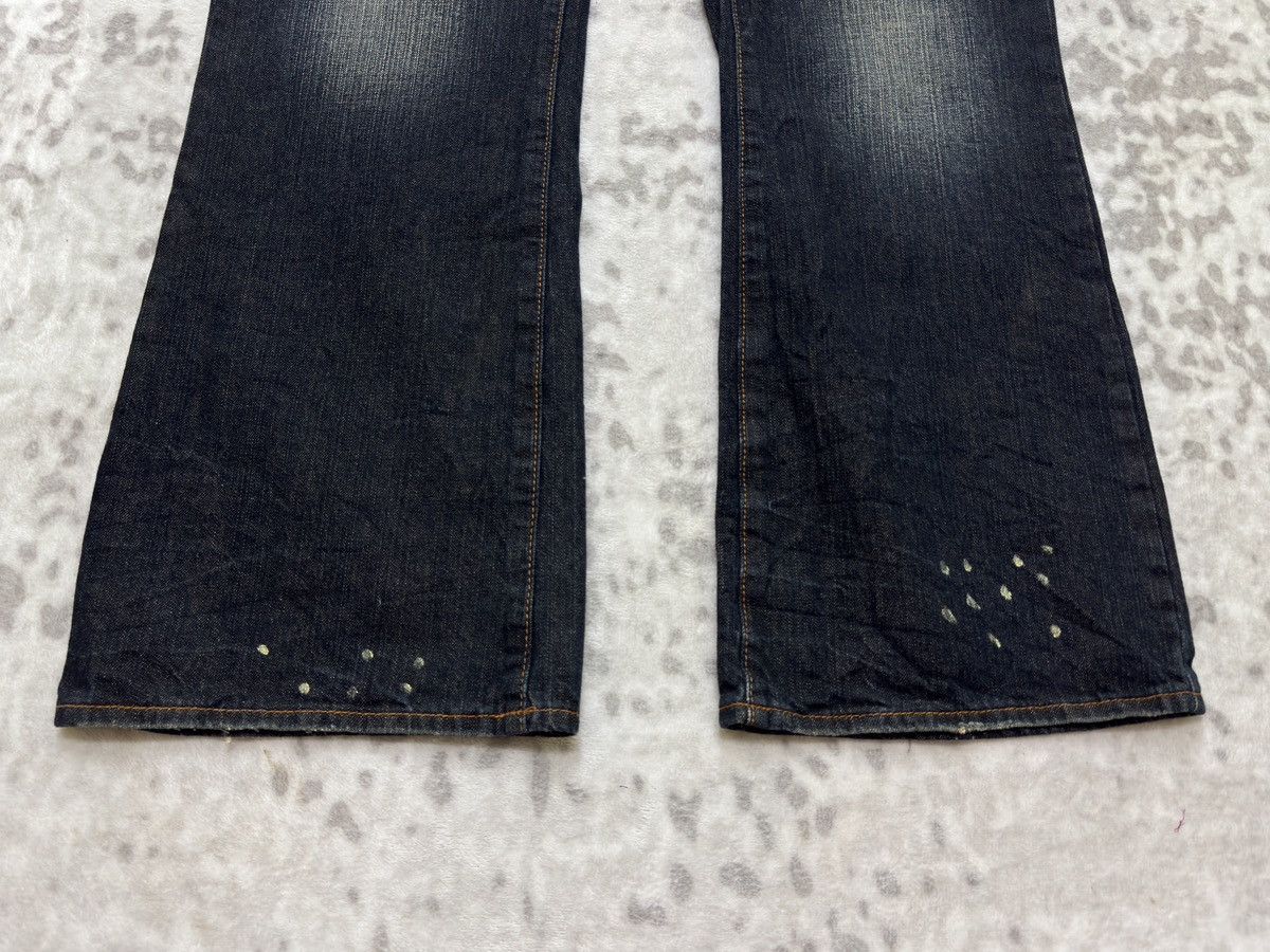 Tornado Mart Revolution Flared Denim Distressed Thrashed Paint Splatter Size US 37 - 8 Thumbnail