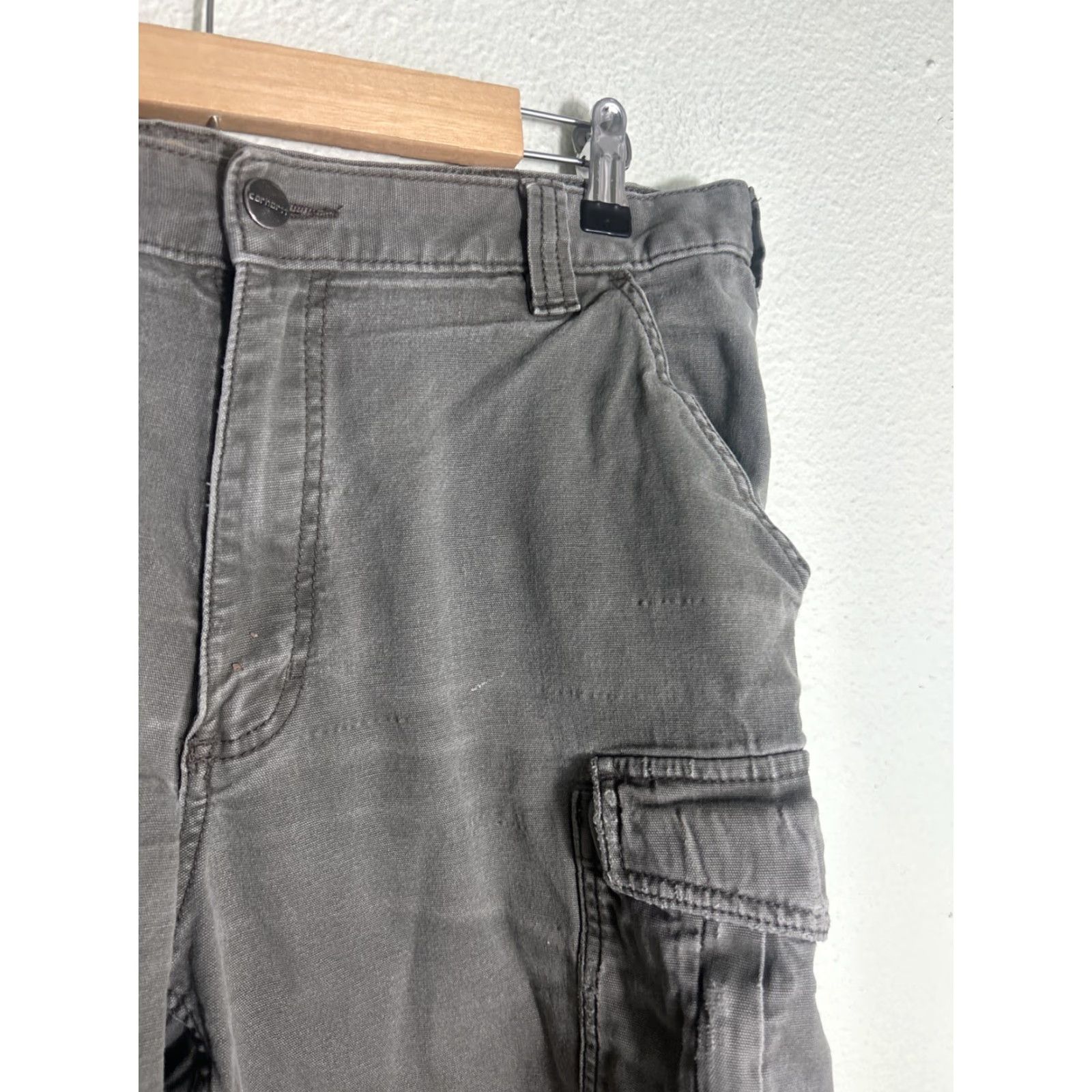 Carhartt VINTAGE Carhartt Canvas Cargo Work Shorts Mens 36x11 Relaxed Fit 103542 Faded Brown Size US 36 / EU 52 - 4 Thumbnail