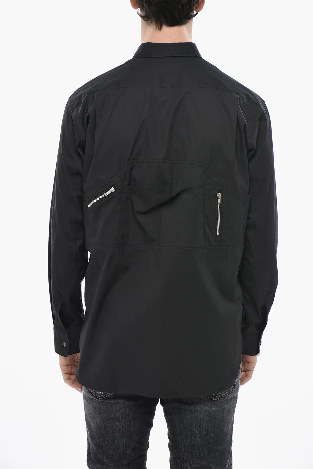 Comme des Garcons og1mm0426 Solid Multi-Pocket Shirt in Black Size US M / EU 48-50 / 2 - 2 Thumbnail
