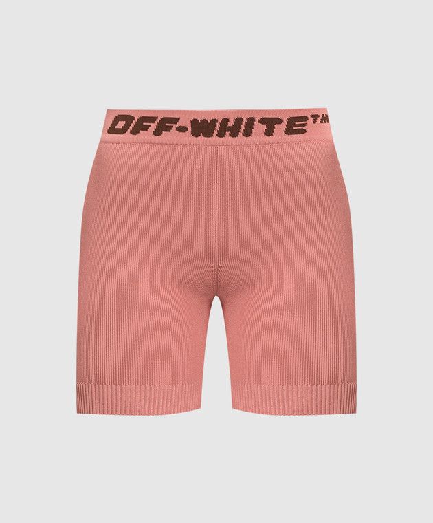 Off-White o1y1225 Logo Short in Antique Rose Size 26" / US 2 / IT 38 - 1 Thumbnail