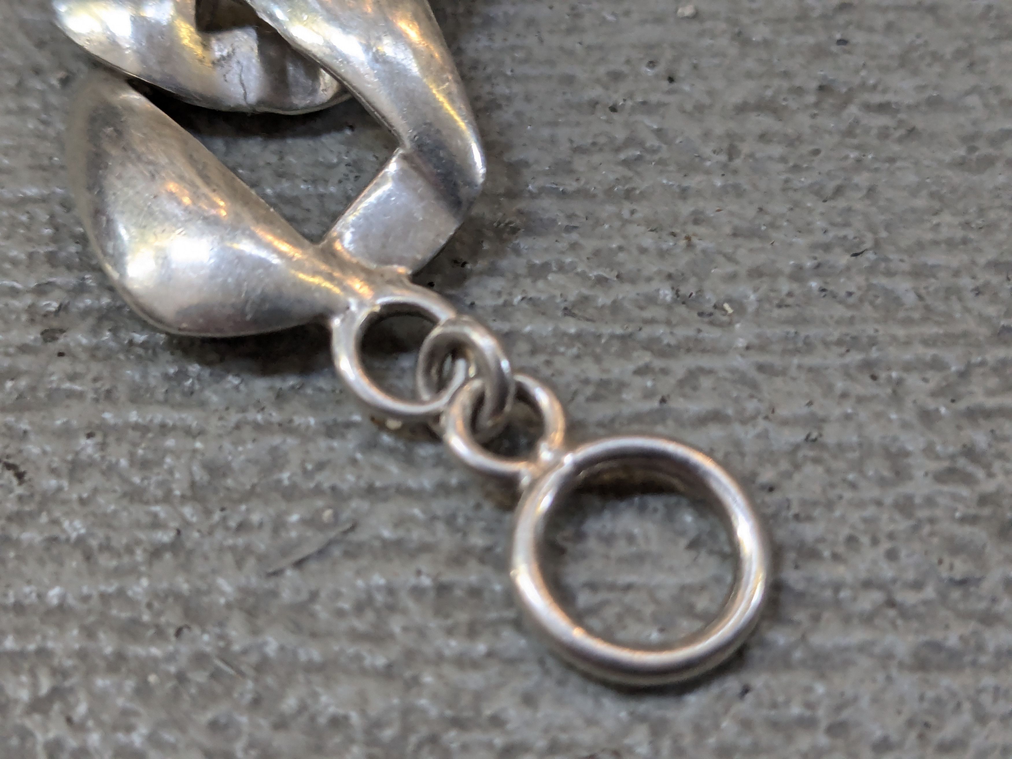 Jewelry Vintage Sterling Silver Bracelet Cuban Curb 8.25 Mexico Size ONE SIZE - 10 Thumbnail