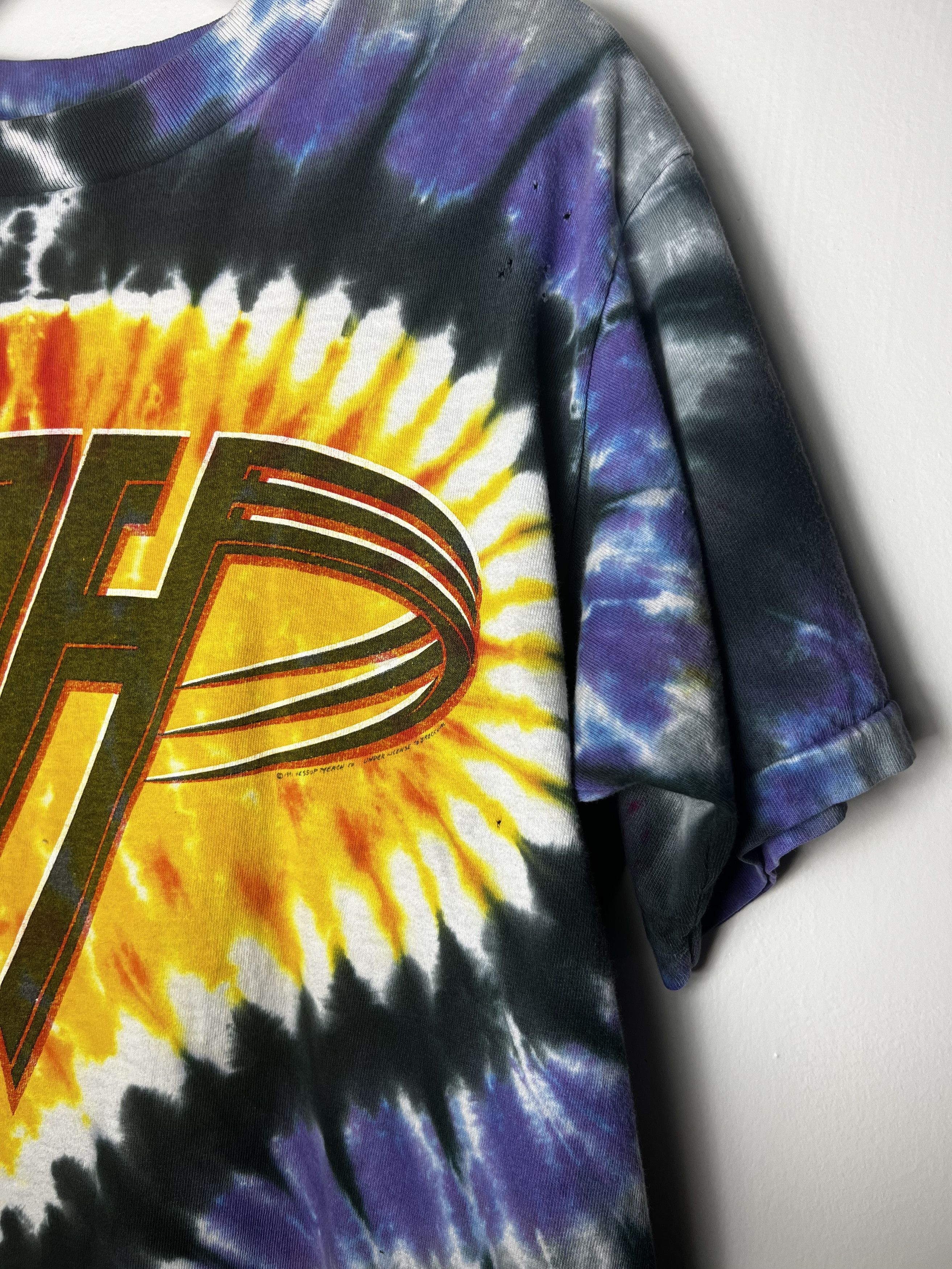 Vintage Vintage 1991 Tie Dye Van Halen Double Sided Graphic T-Shirt Size US L / EU 52-54 / 3 - 3 Thumbnail
