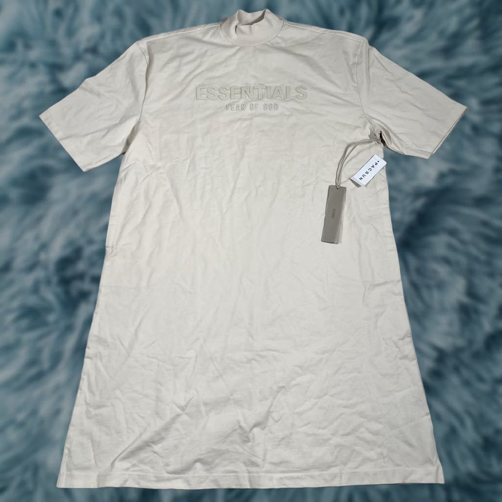 Essentials ESSENTIALS Fear of God Tee Dress “Egg Shell” - White XS Shirt Dress Womens Long Shell Tee Dress Size XS Size XS / US 0-2 / IT 36-38 - 1 Thumbnail