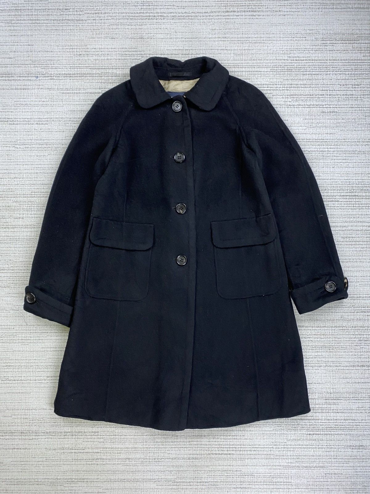 Burberry Vintage 90s Burberry London Nova Check Wool Trench Coat Size US S / EU 44-46 / 1 - 1 Thumbnail