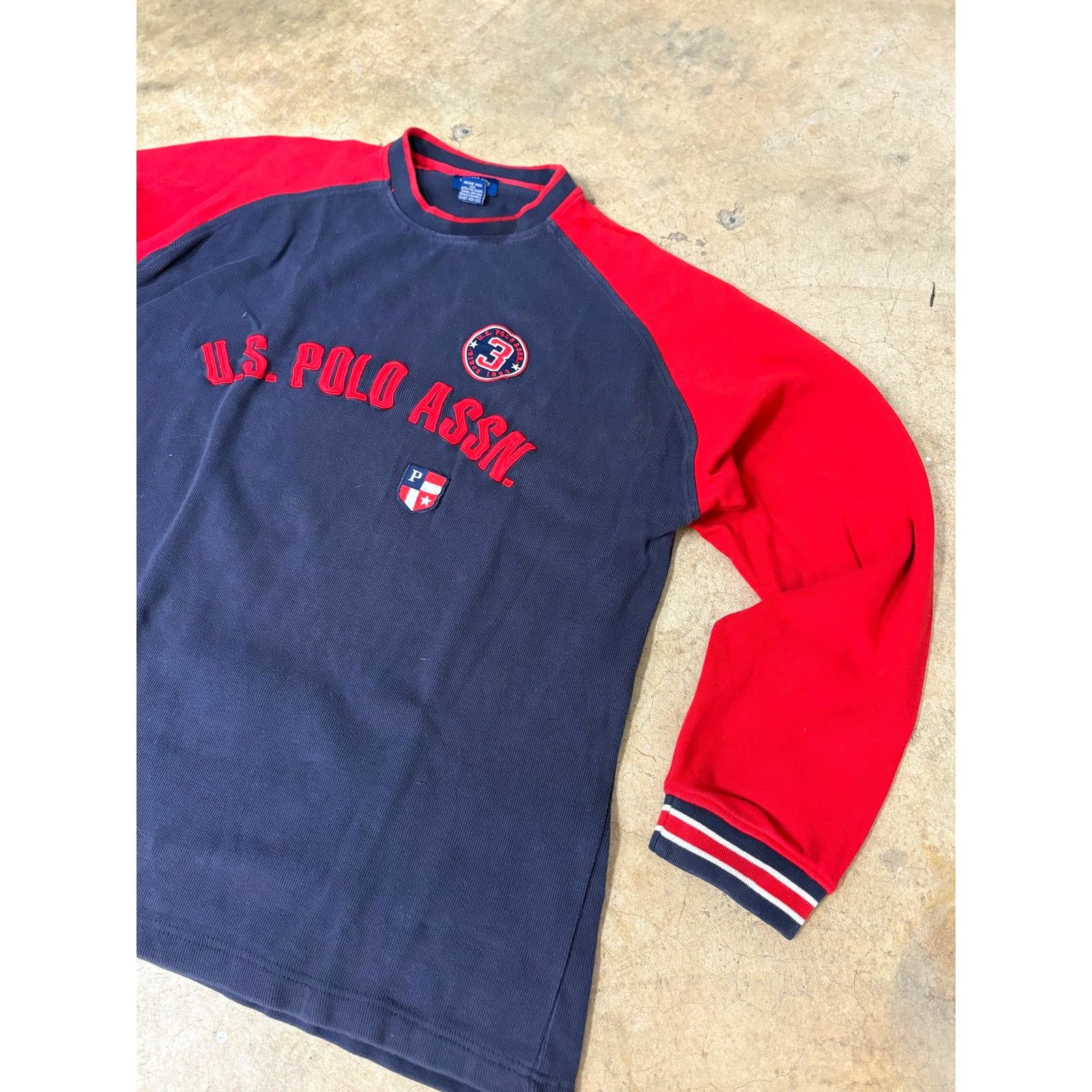 U.S. Polo Assn. U.S. Polo Assn. Long Sleeve Knitted Sweatshirt 90s Retro XL Size US XL / EU 56 / 4 - 3 Thumbnail