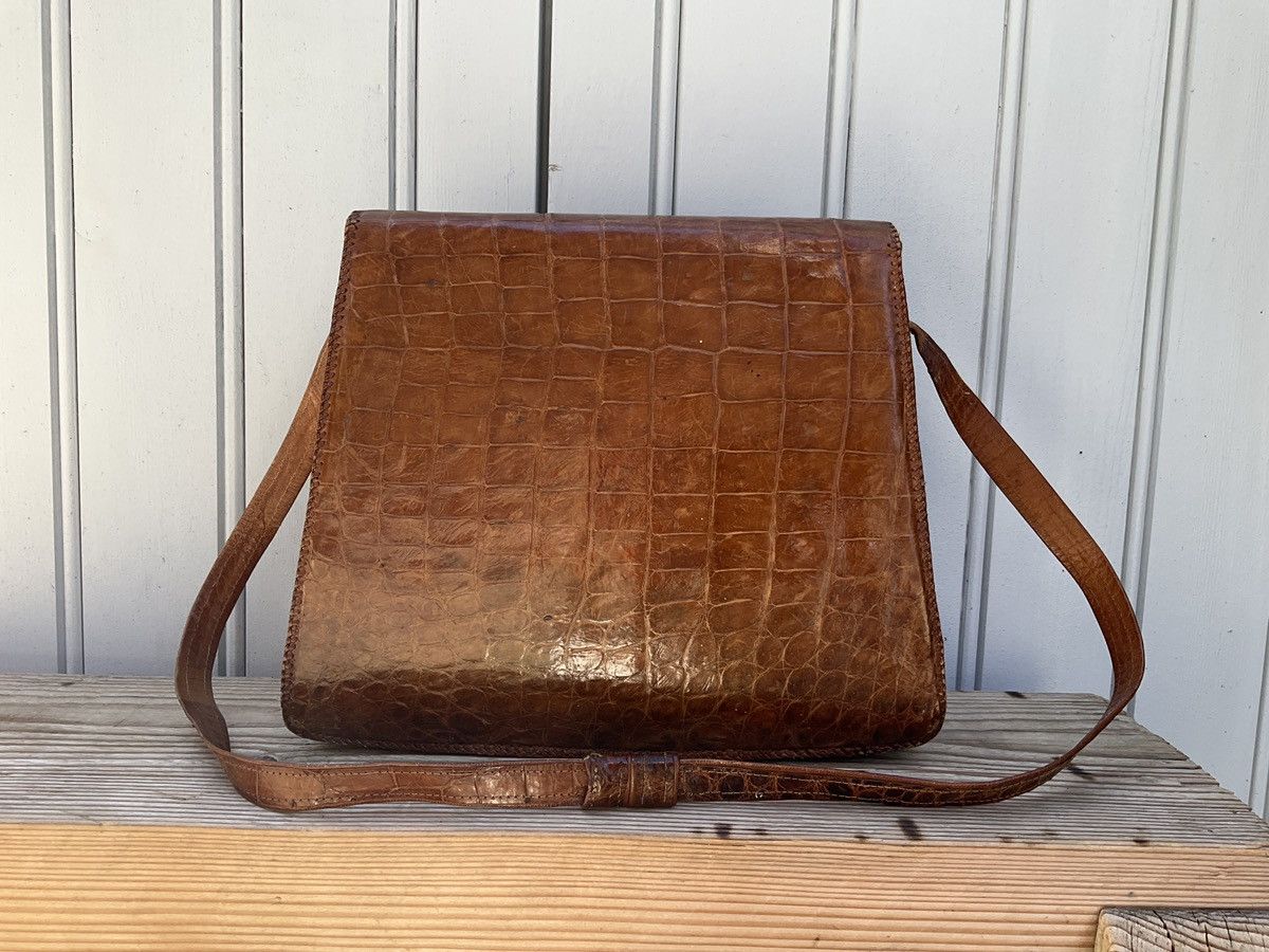 Vintage Vintage crocodile leather bag Size ONE SIZE - 4 Thumbnail