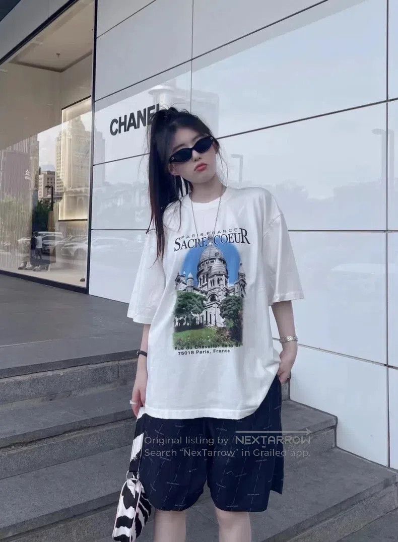 Balenciaga Balenciaga Double-sided church printed short sleeves Size US XS / EU 42 / 0 - 7 Thumbnail
