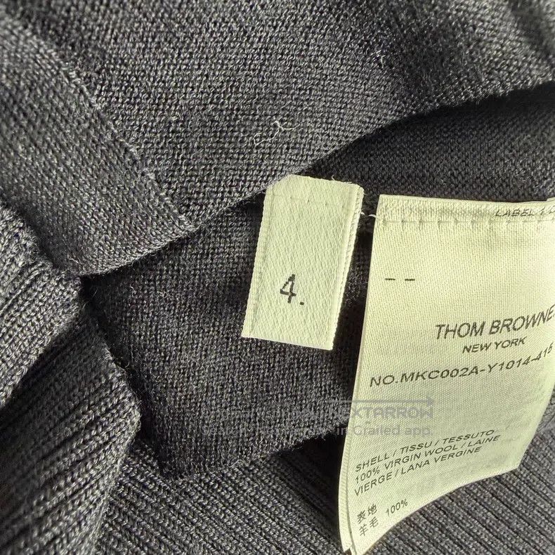 Thom Browne Thom Browne Black four-striped wool cardigan Size US XL / EU 56 / 4 - 5 Thumbnail