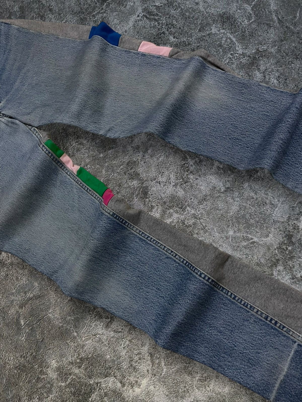 Japanese Brand Vintage Japan Designer 90’s H&+KB Denim Rebuild Sweatpant Size US 28 / EU 44 - 5 Thumbnail