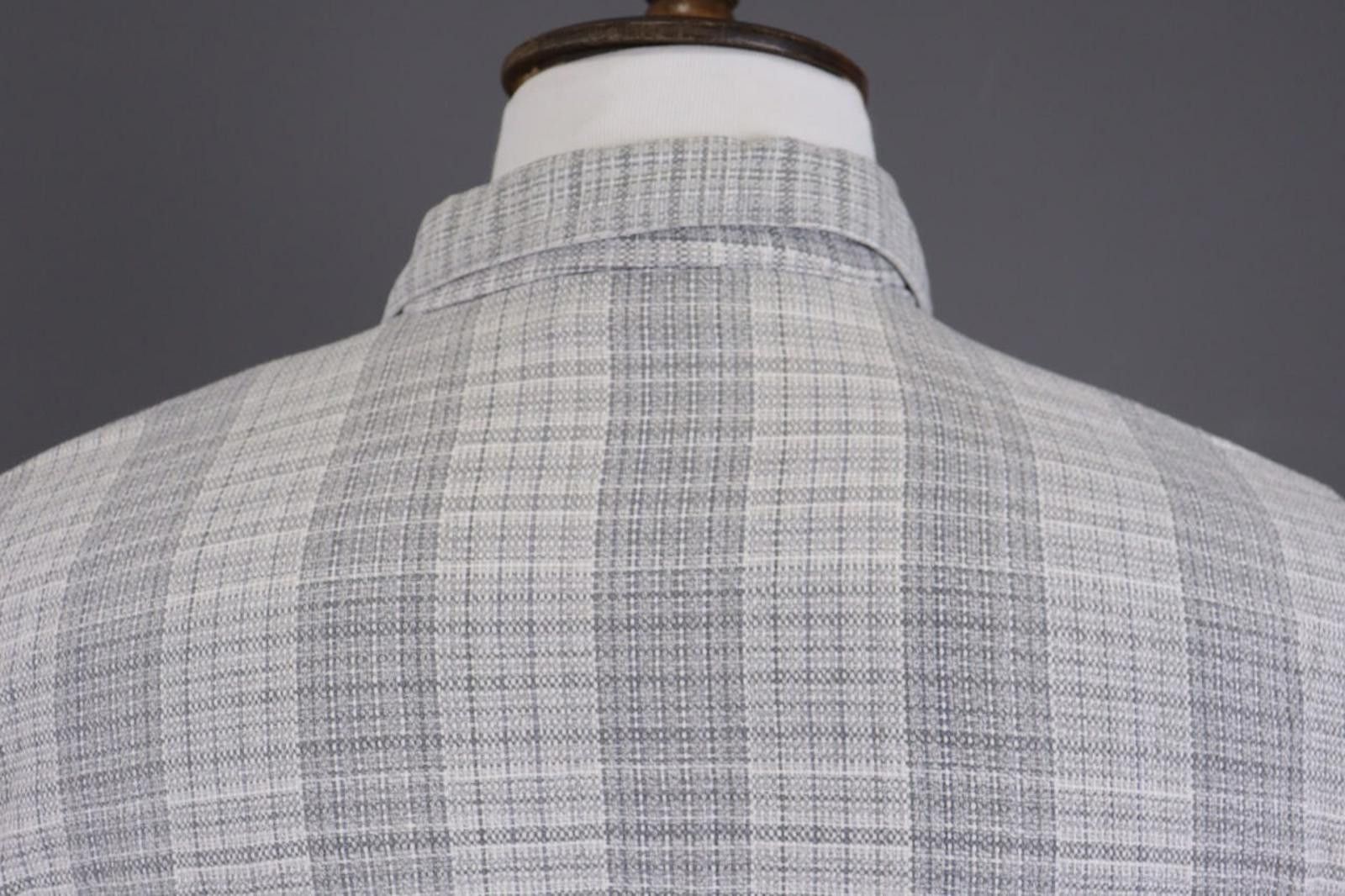 Designer Versace Sport Gray Check Textured Button Down Shirt Size 44 Size US M / EU 48-50 / 2 - 12 Thumbnail