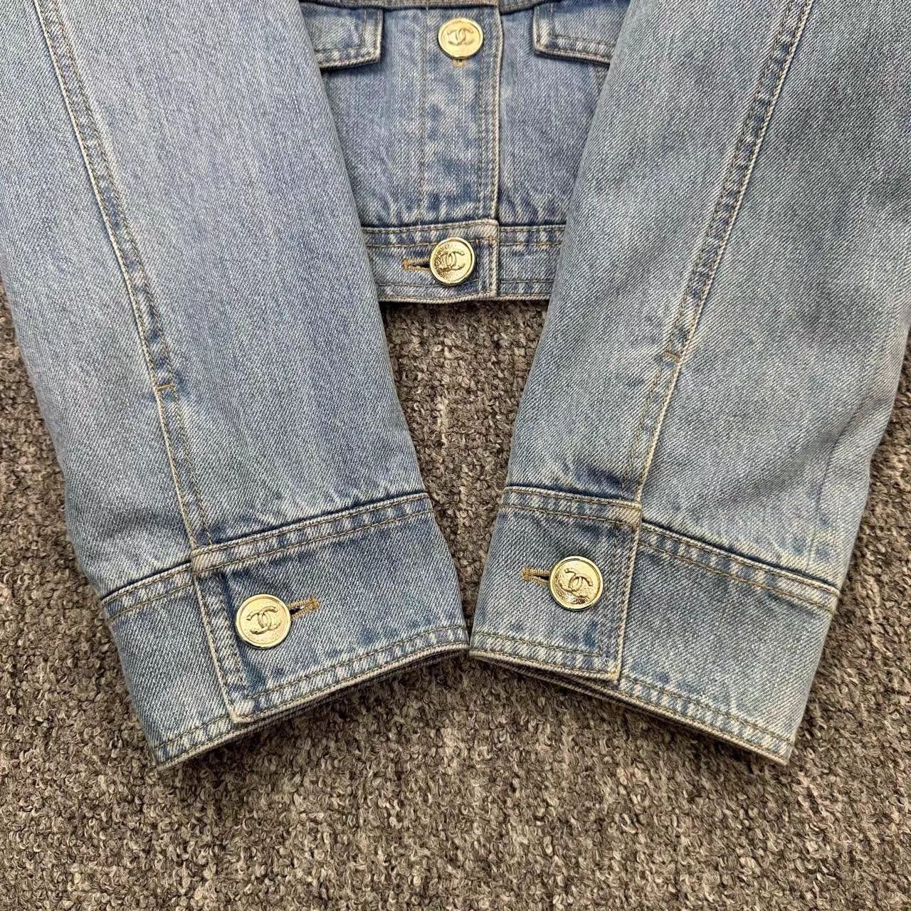 Chanel Chanel Blue Quilted Denim Short Jacket K12 Size XS / US 0-2 / IT 36-38 - 4 Thumbnail