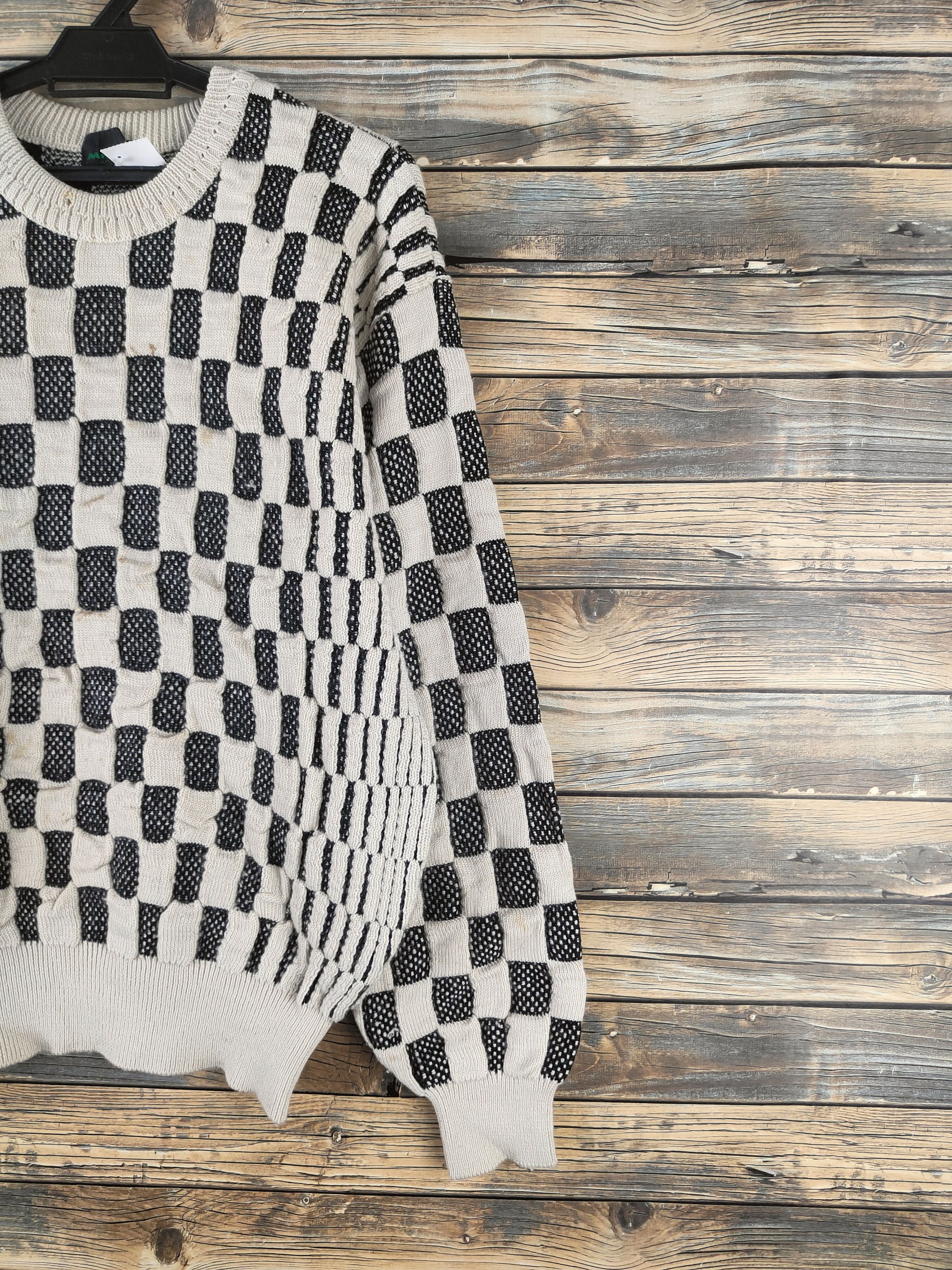 Mr. Junko DL Mr.Junko Beige Black Knitwear Sweatshirts #46-608 Size US M / EU 48-50 / 2 - 5 Thumbnail