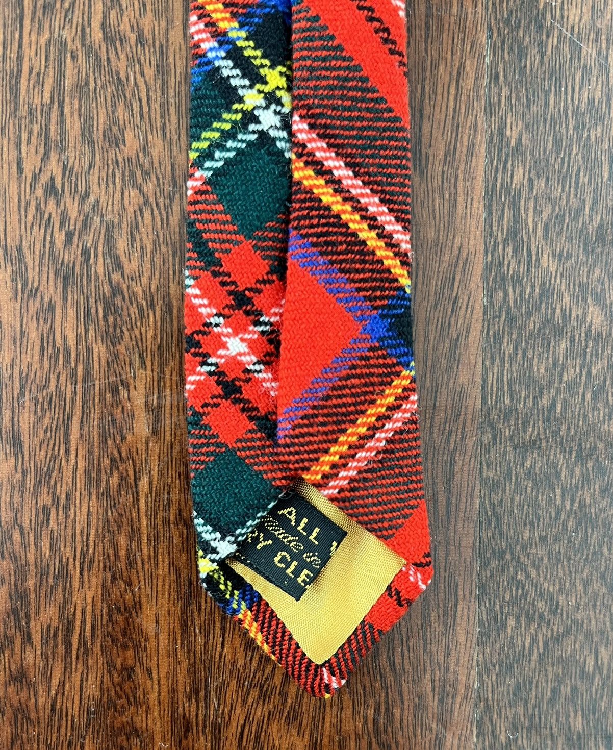 Other Cravats Ltd of London Wool Red Tartan Tie Size ONE SIZE - 3 Thumbnail