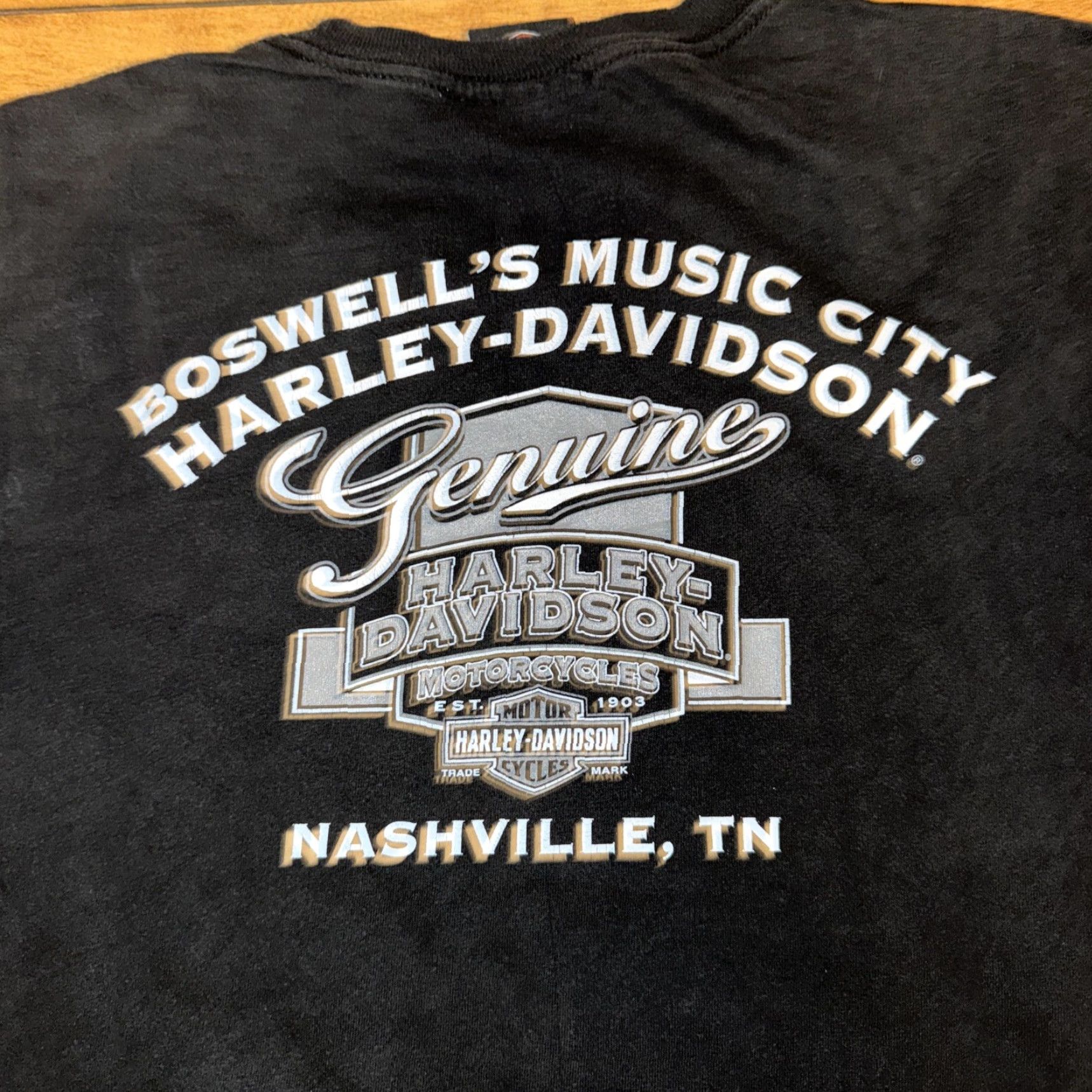 Harley Davidson VINTAGE Harley-Davidson T-Shirt Black XL Men (Y2K Affliction style graphic) Size US XL / EU 56 / 4 - 6 Thumbnail