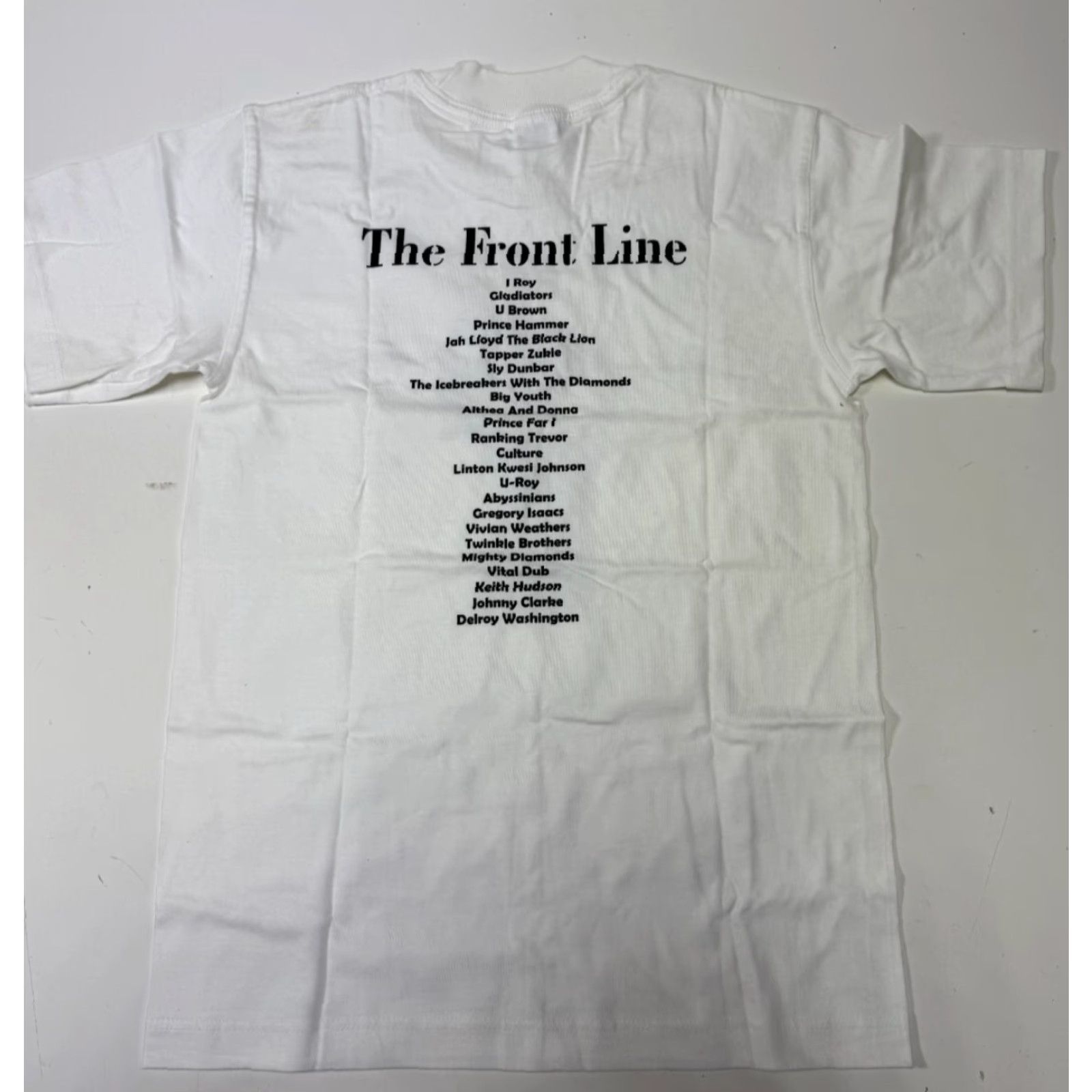 Hanes VINTAGE Hanes 1978 Front Line Reggae T-Shirt Unisex Adult Small White Promotional Collectible Size US S / EU 44-46 / 1 - 6 Thumbnail