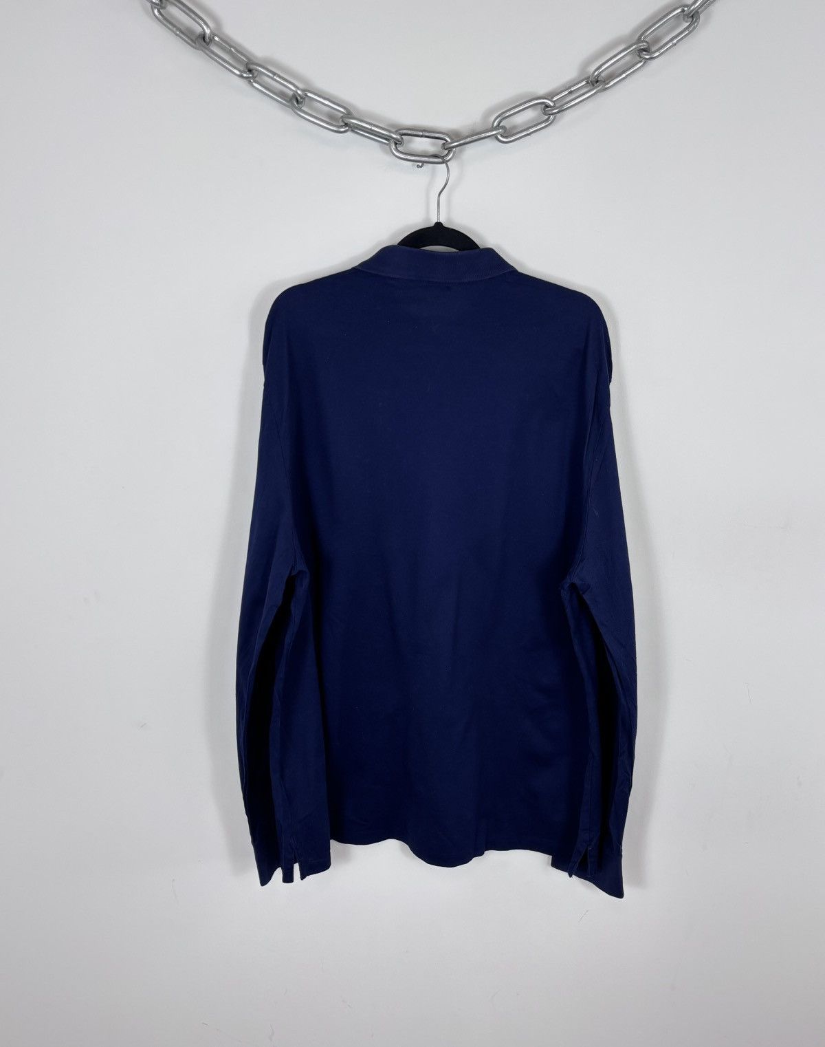 Polo Ralph Lauren Polo Ralph Lauren Custom Slim Blue Long Sleeve Polo Shirt Size US XXL / EU 58 / 5 - 13 Thumbnail