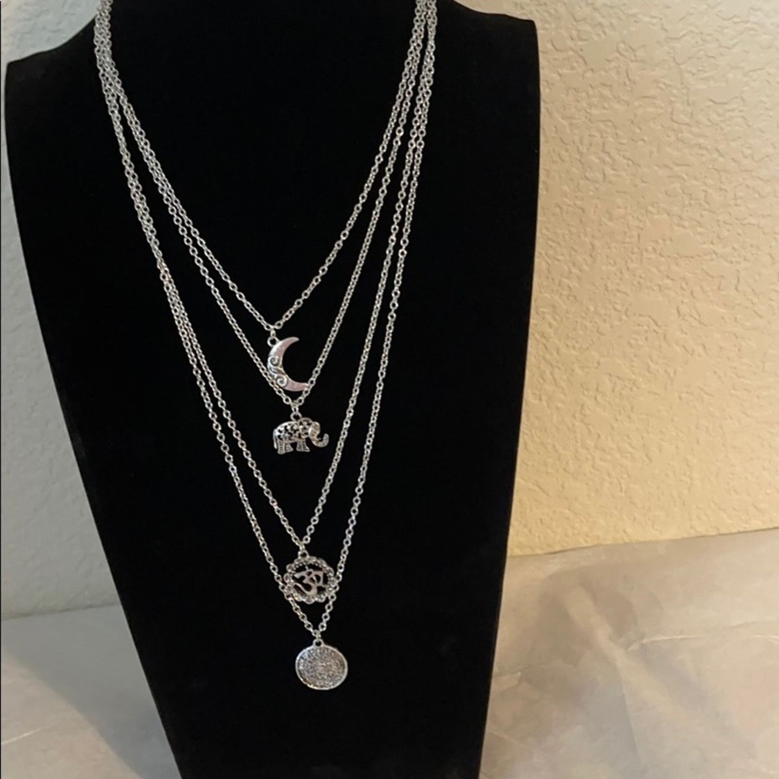Other Boho Quad Mystic Moon Elephant Chain Necklace Size ONE SIZE - 1 Thumbnail