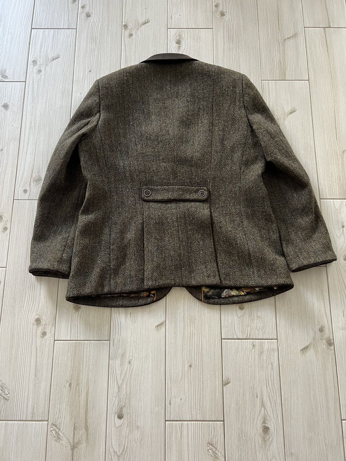 Harris Tweed Vintage Harris Tweed Wool Blazer Herringbone Tailored Fit Size XL / US 12-14 / IT 48-50 - 7 Thumbnail