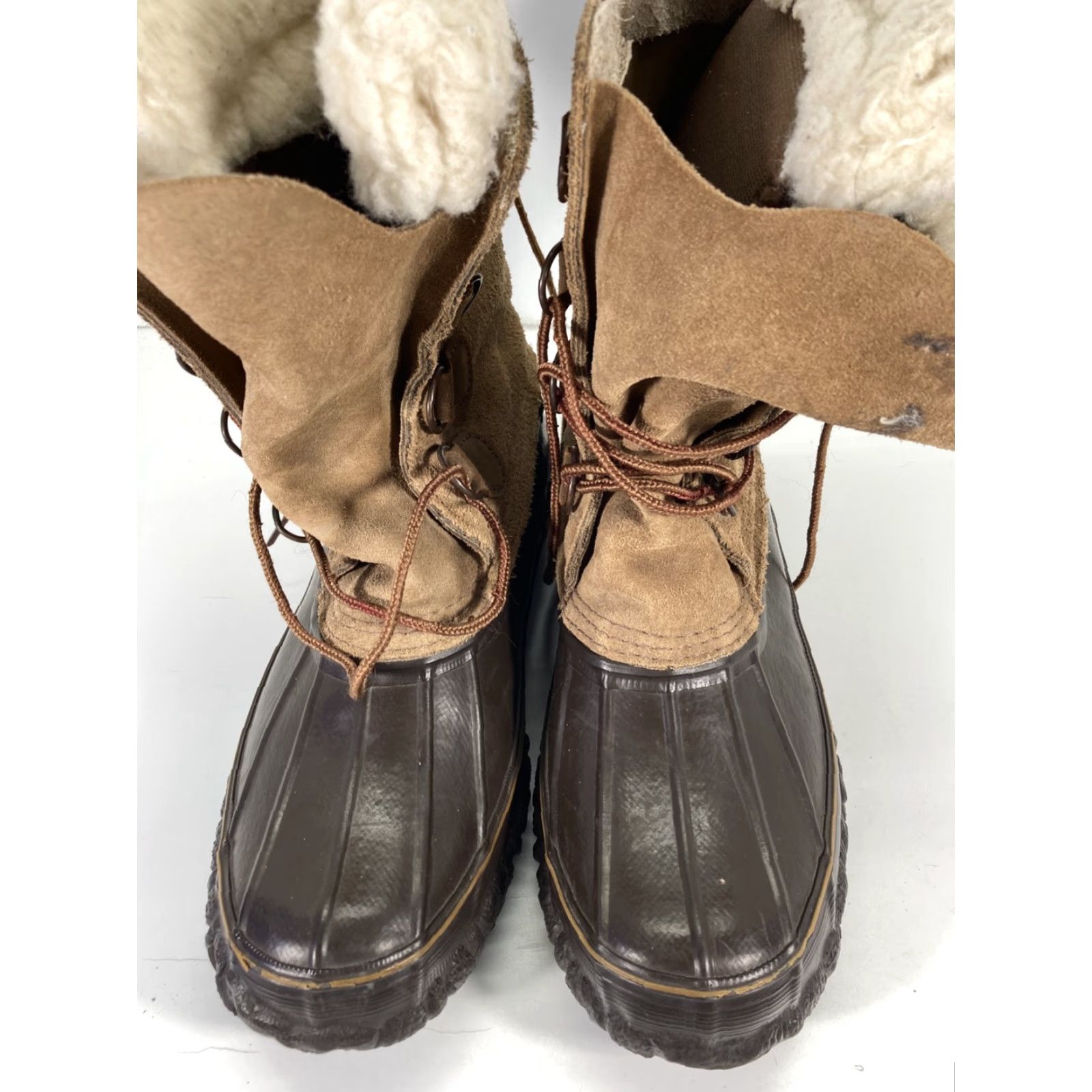 Vintage VINTAGE LaCrosse Duck Boots Men 9 Brown Leather Lace Up Removable Liner Steel Shank Snow Boot Leather Upper VTG Size US 9 / EU 42 - 2 Thumbnail