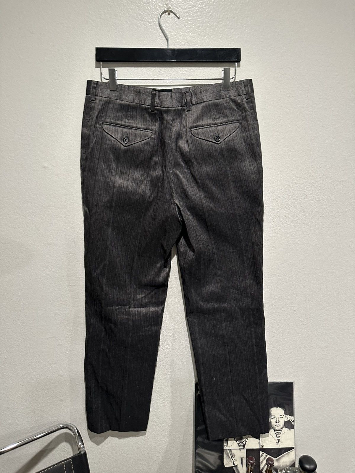 Saint Laurent Paris VIP Sample Shantung Flamme Silk Trousers 48 Size US 32 / EU 48 - 4 Thumbnail