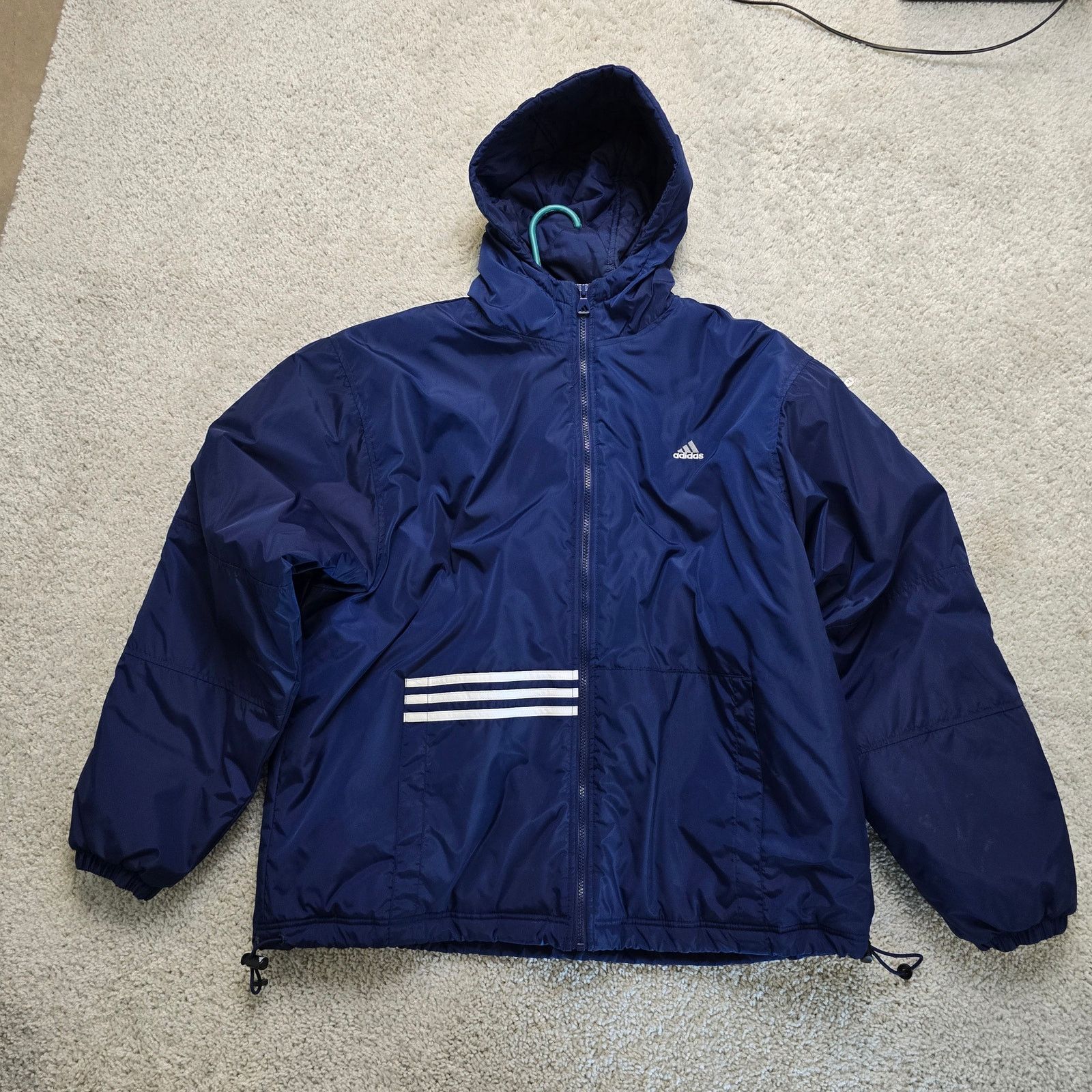Adidas adidas international jacket vintage vtg large stripe poncho Size L / US 10 / IT 46 - 2 Thumbnail