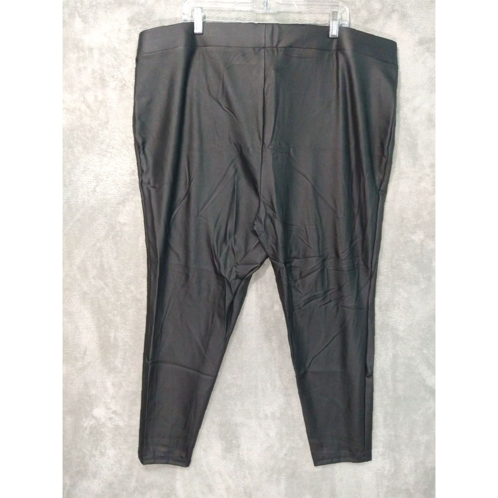 Torrid Torrid Leggings Womens 4 Plus Black Faux Leather Stretch Full Length Pattern: Solid Casual Activewear Travel Size 27" / US 4 / IT 40 - 2 Thumbnail