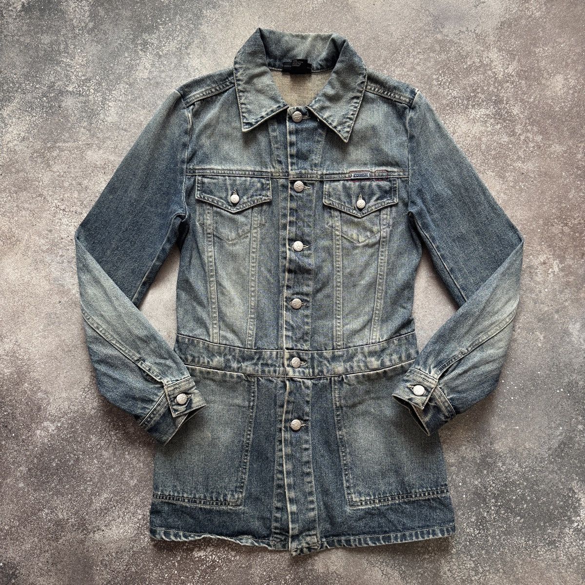 Diesel DIESEL Vintage Y2K Washed Long Denim Jacket / Dress Coat Size S / US 4 / IT 40 - 7 Thumbnail