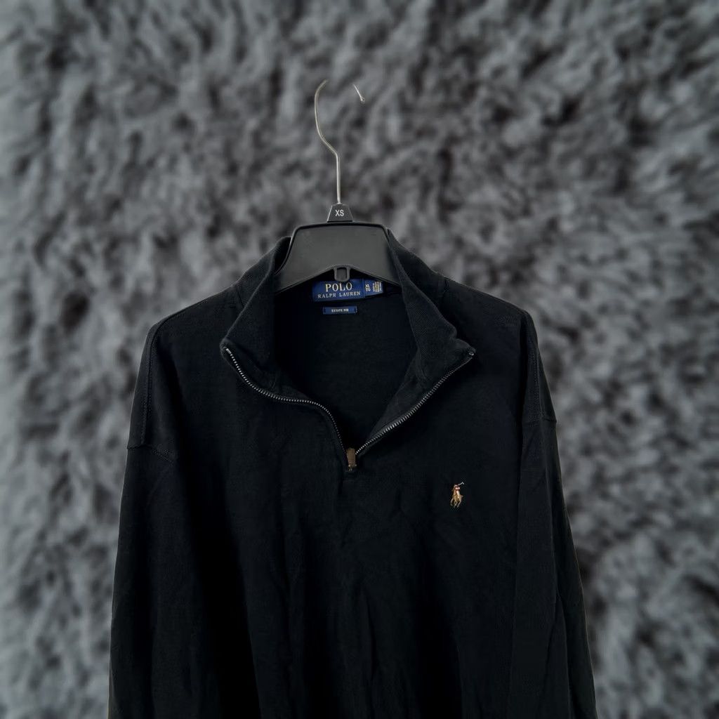Polo Ralph Lauren Polo Ralph Lauren Estate Rib 1/4 Zip Mens Sweater Pullover L/S XL Black Knit Cotton Logo Zipper Pine Pony Vintage? No Size US XL / EU 56 / 4 - 1 Thumbnail