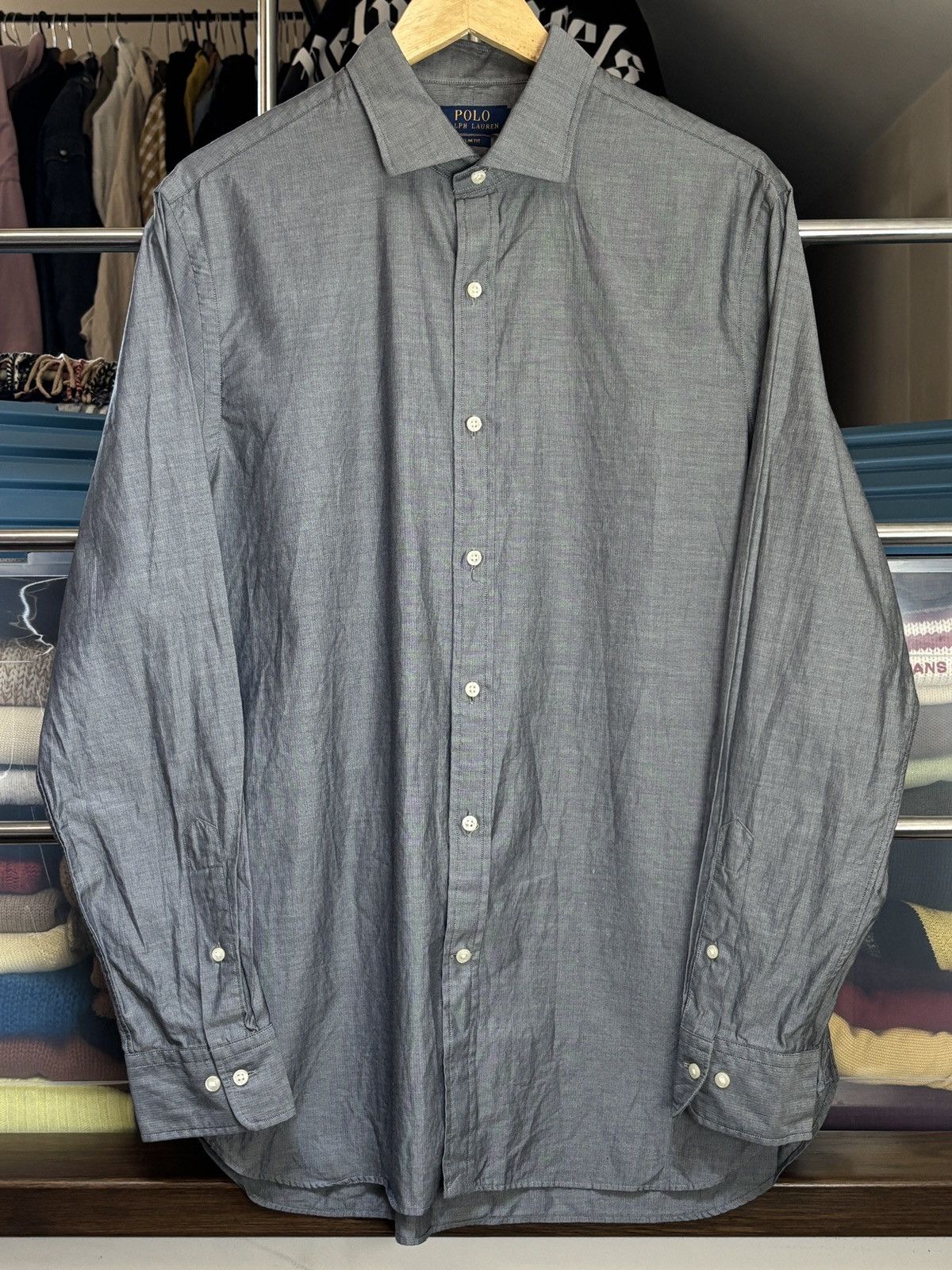 Polo Ralph Lauren Polo Ralph Lauren Luxury Herringbone Pattern Shirt Size US L / EU 52-54 / 3 - 1 Thumbnail