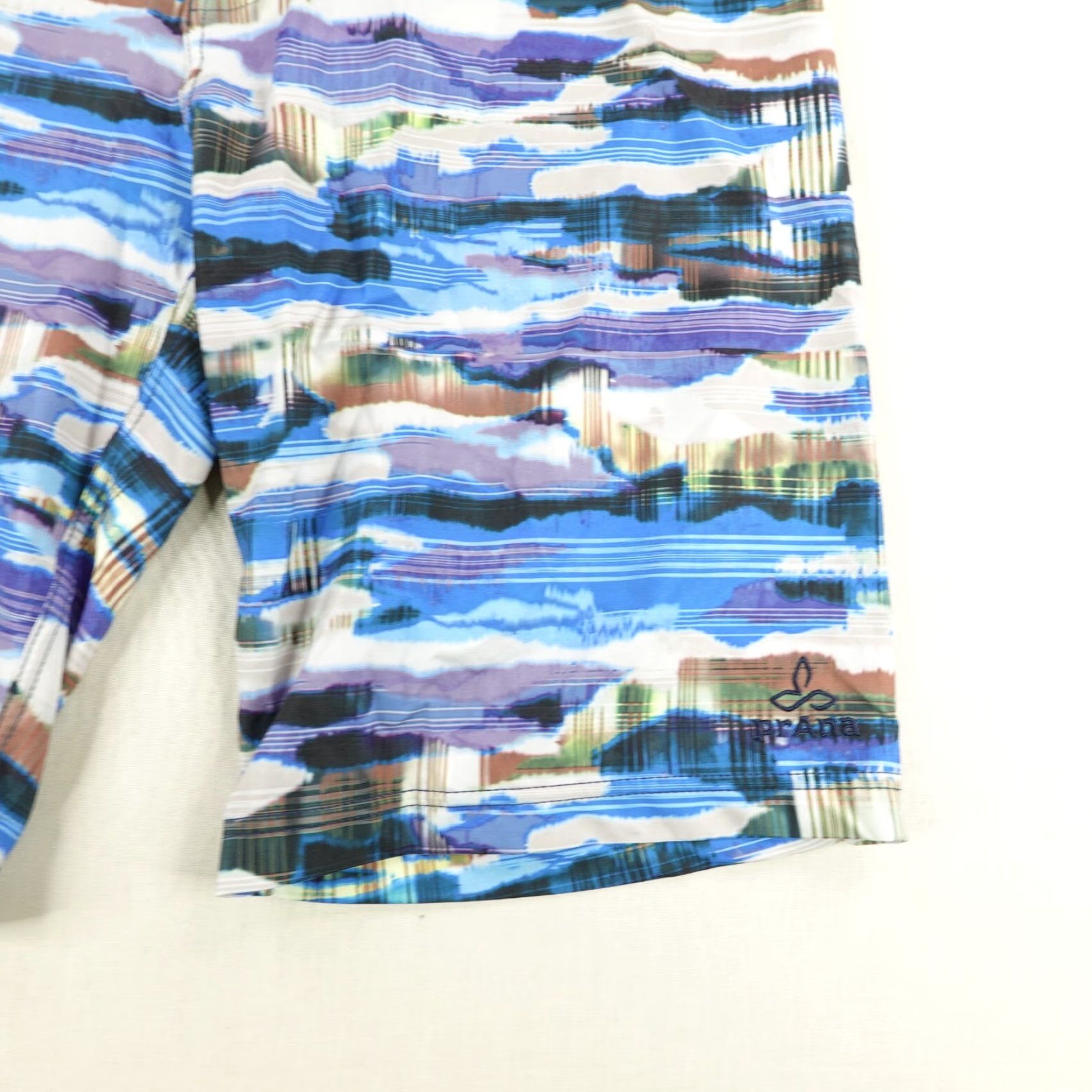 Prana Prana Board Shorts Mens 30 Blue Abstract Sediment Bathing Suit Swim Trunks Surf Size US 30 / EU 46 - 3 Thumbnail