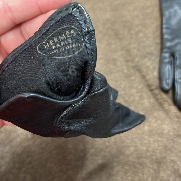 Hermes HERMES Leather Stitched H Gloves Size ONE SIZE - 5 Thumbnail