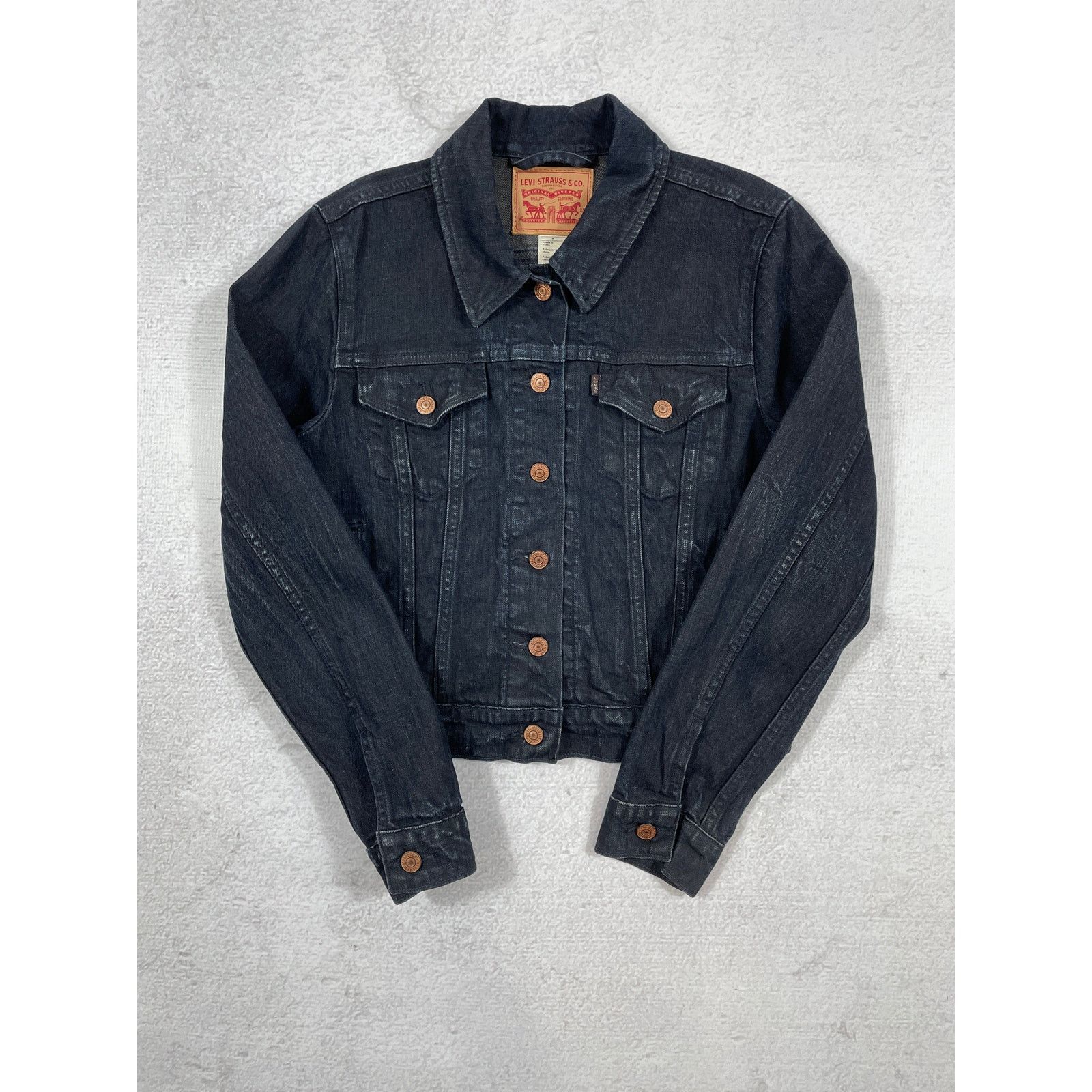 Levi's Vintage Levis Black Preowned Denim Jacket - Women's Small Size S / US 4 / IT 40 - 1 Thumbnail