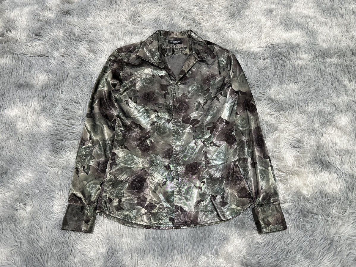 Tornado Mart 🔥Sick Y2K Tornado Mart Shiny Floral Shirt Size US M / EU 48-50 / 2 - 1 Thumbnail