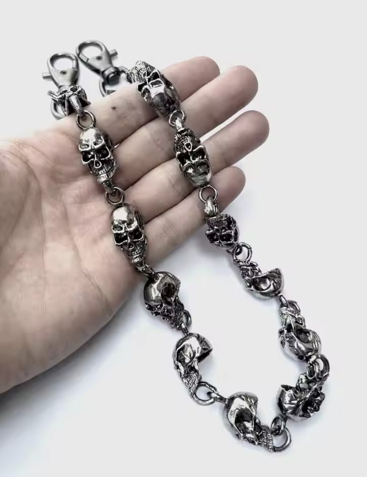 Jewelry Pocket Chain Skull Punk Rock Link Gothic Death Wallet Demon Size ONE SIZE - 5 Thumbnail