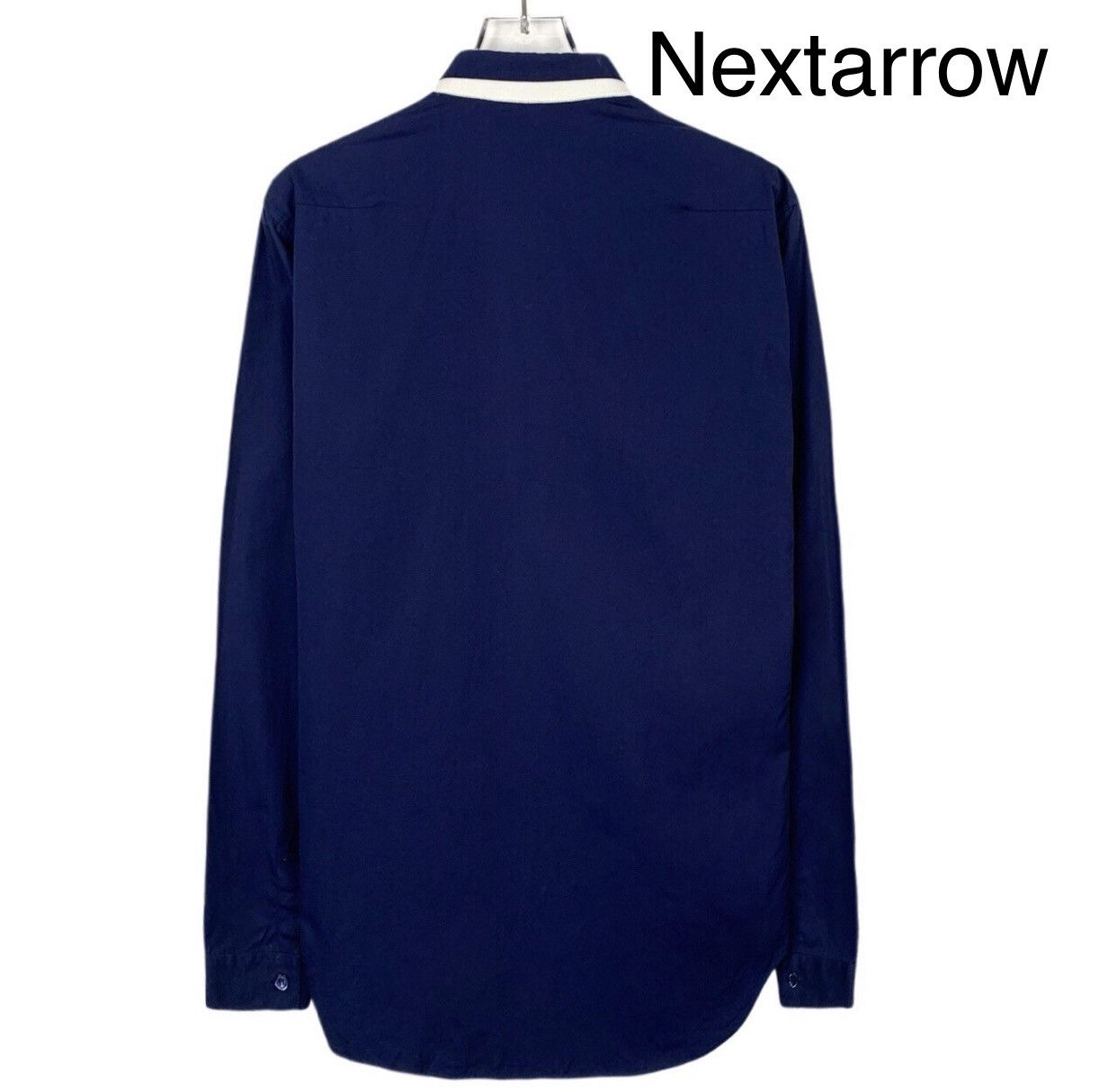 Dior Dior collar striped lapel navy bluecotton long sleeved shirt Size US M / EU 48-50 / 2 - 2 Thumbnail