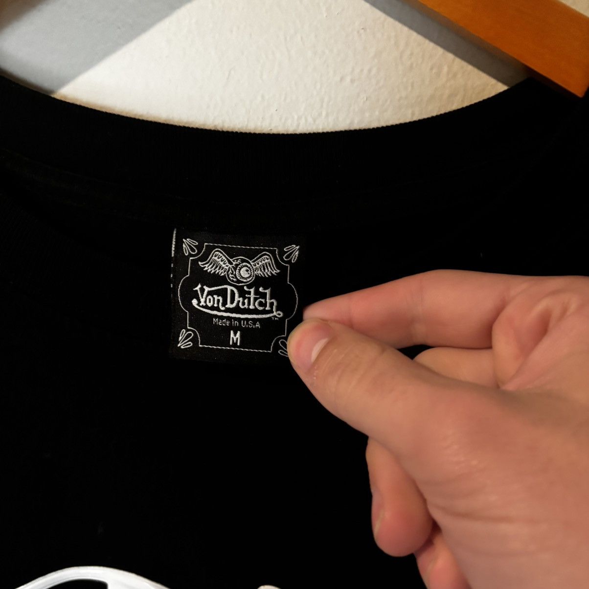 Von Dutch Y2K 2000s Black Von Dutch T-shirt White Spellout Size US M / EU 48-50 / 2 - 3 Thumbnail
