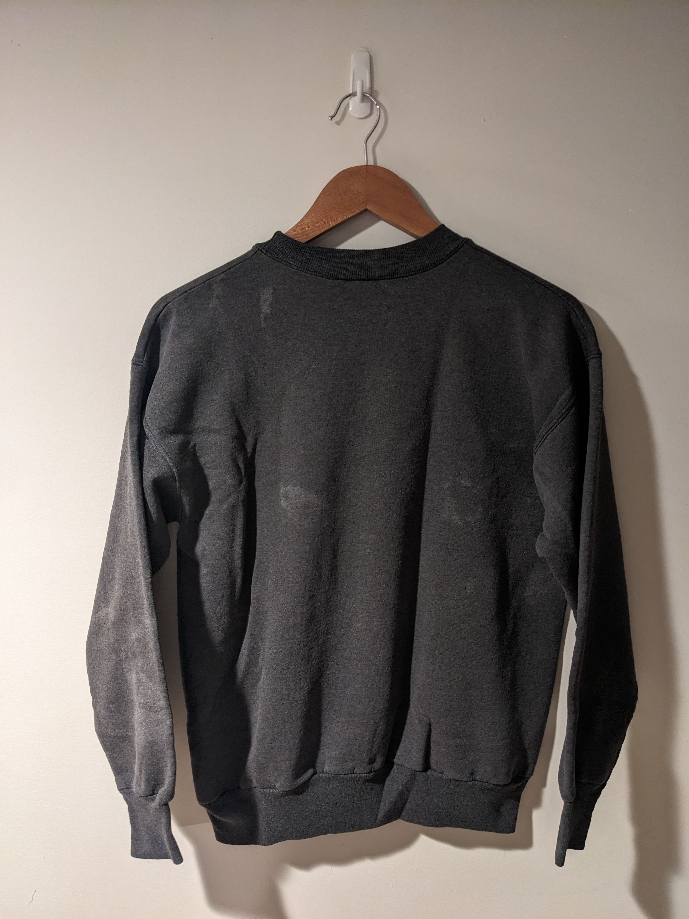 Hanes × Vintage Vintage 90s Hanes Blank Essential Medium Gray Sweatshirt Size US M / EU 48-50 / 2 - 6 Thumbnail