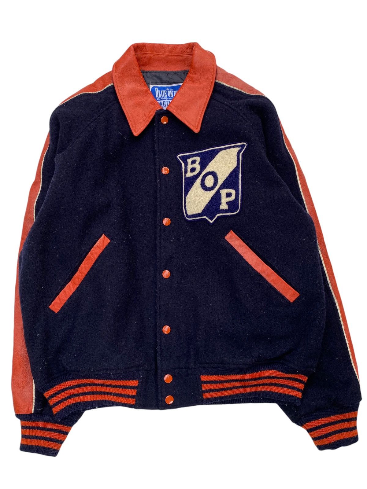 Vintage Vtg 80s BOP Varsity Wool Jacket Size US L / EU 52-54 / 3 - 2 Thumbnail