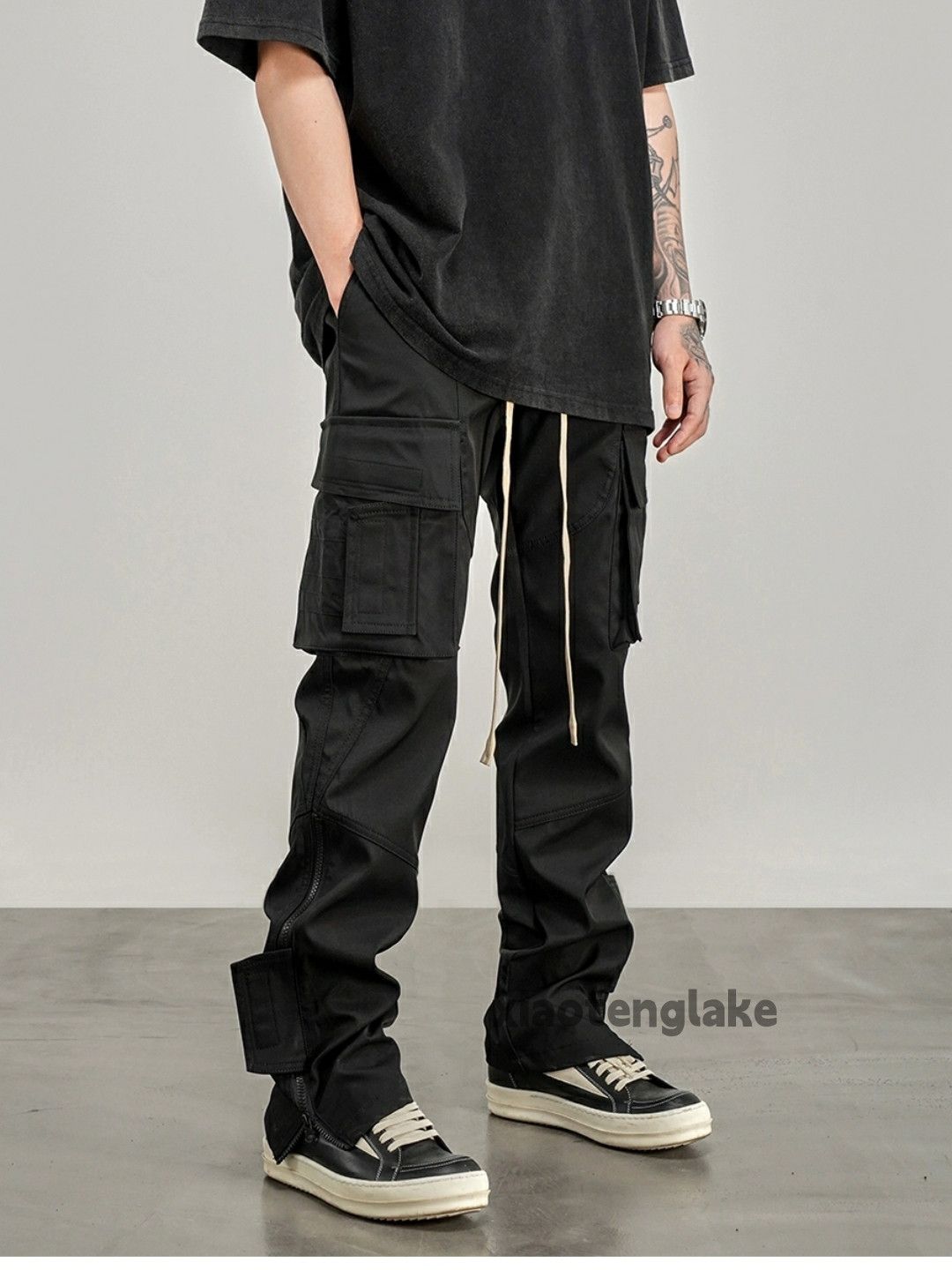Designer × Japanese Brand × Vintage zipper utility military tactical punk flared cargo pants Size US 32 / EU 48 - 6 Thumbnail