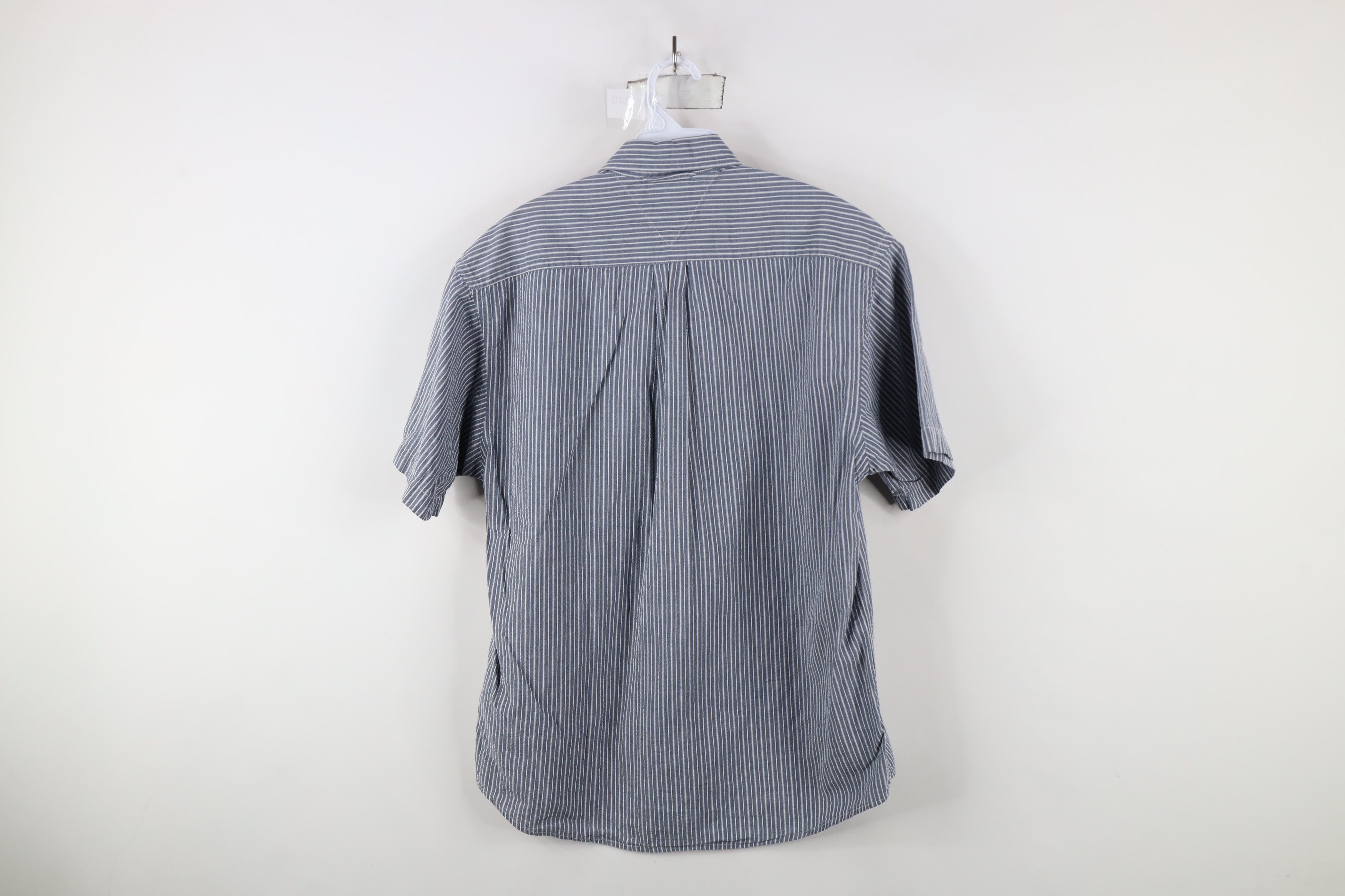 Tommy Hilfiger × Vintage Vintage 90s Tommy Hilfiger Striped Seer Sucker Button Shirt Size US S / EU 44-46 / 1 - 11 Thumbnail