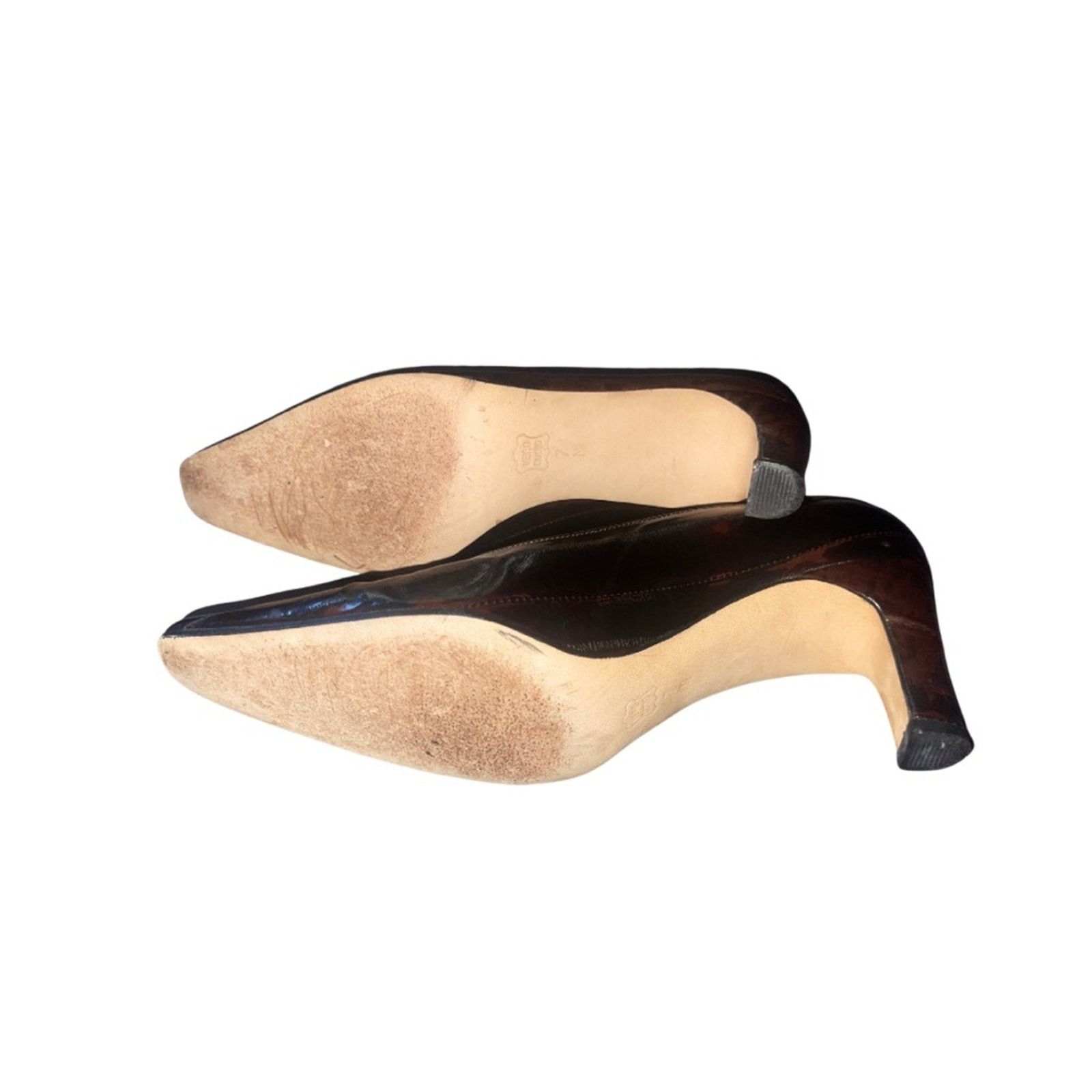 VANELI Italian Leather pointed toe pumps heels Career Office Shoes Size US 7 / IT 37 - 5 Thumbnail